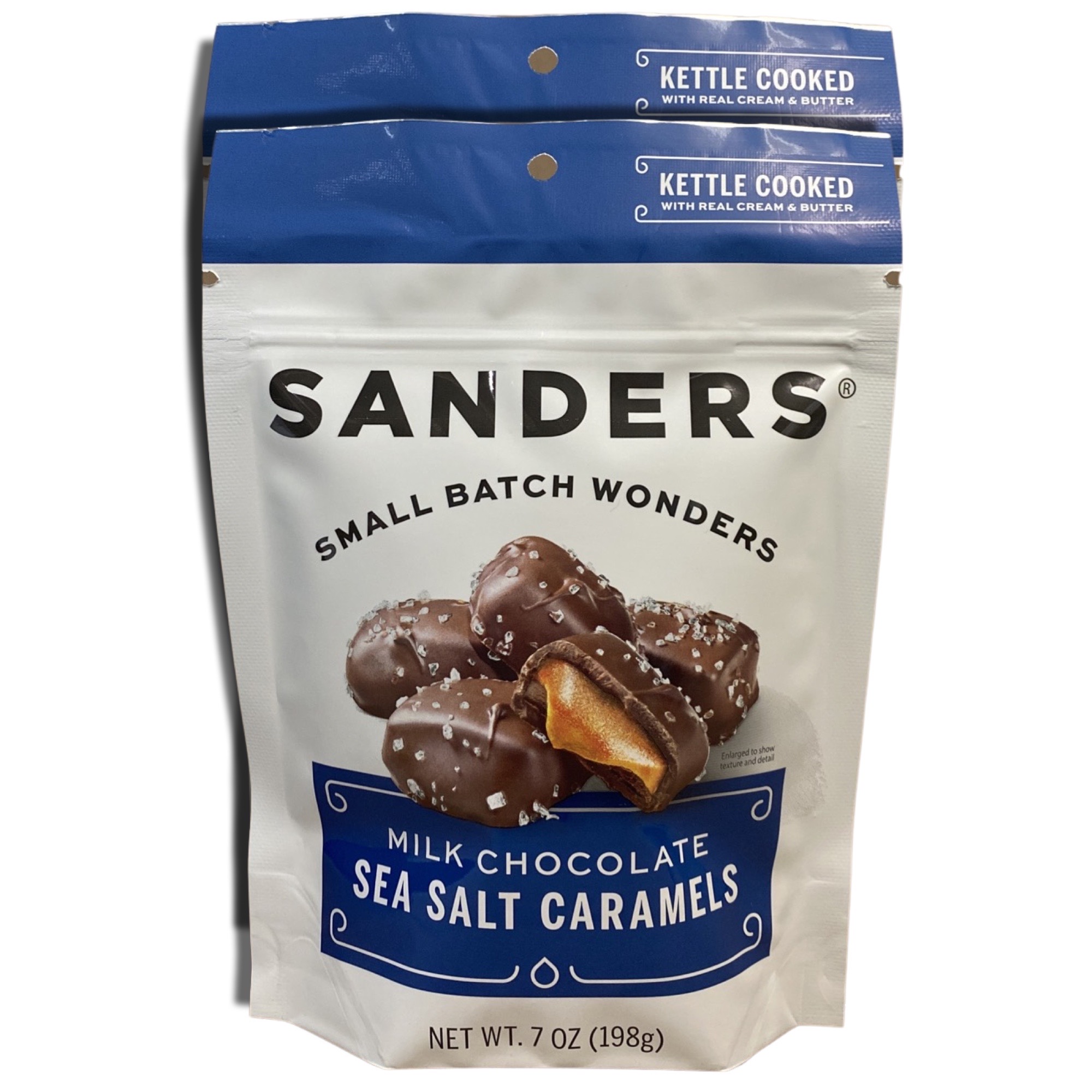 Sanders Small Batch Milk Chocolate Sea Salt Caramels 7 Oz, 2 Packs 3
