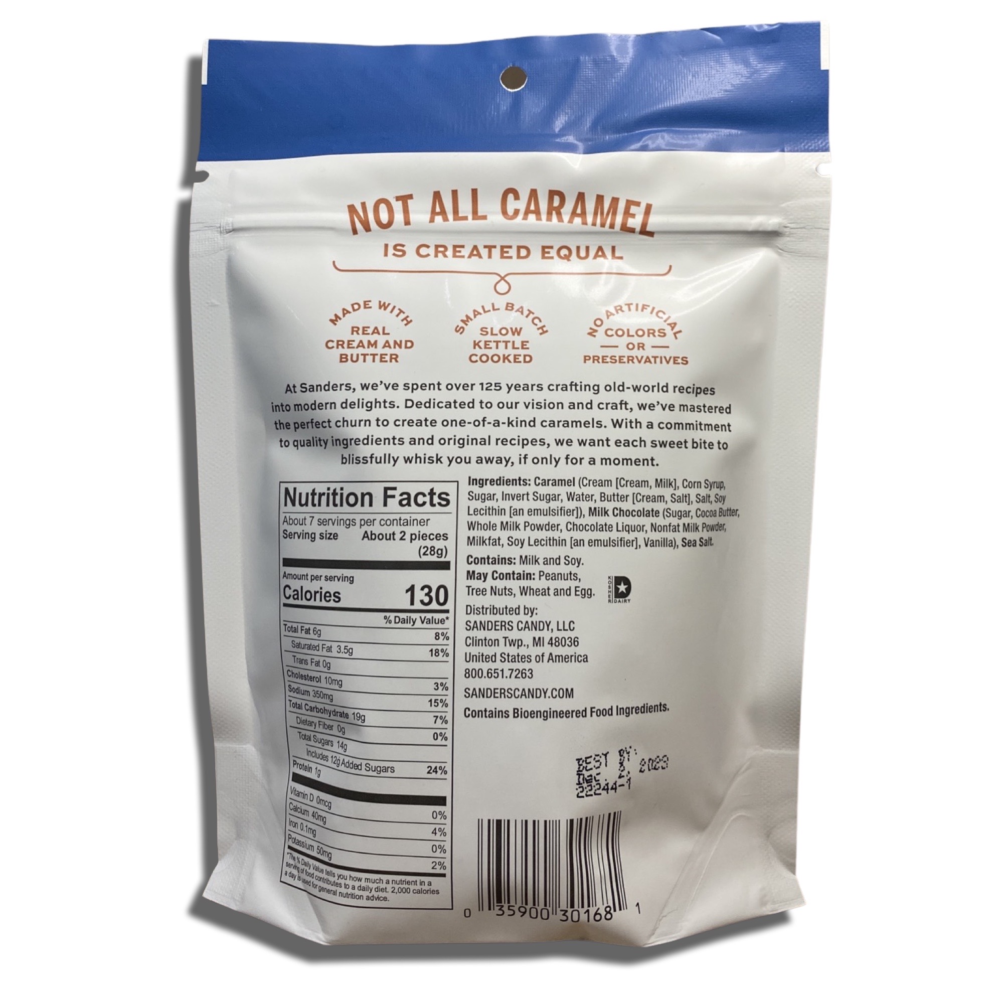 Sanders Small Batch Milk Chocolate Sea Salt Caramels 7 Oz, 2 Packs 5