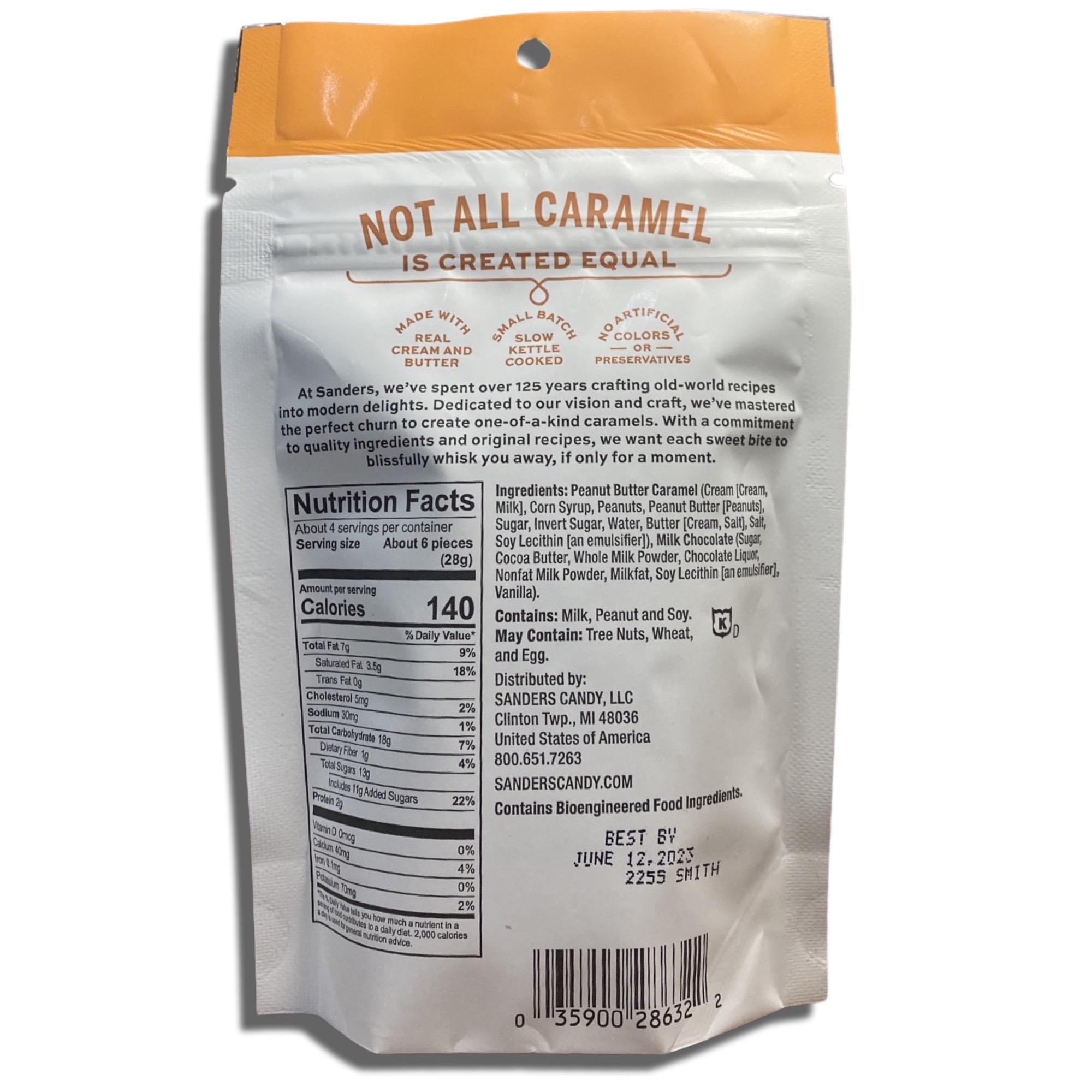 Sanders Small Batch Mini Milk Chocolate Peanut Butter Caramels | 3.75 Oz, 4 Pack 6
