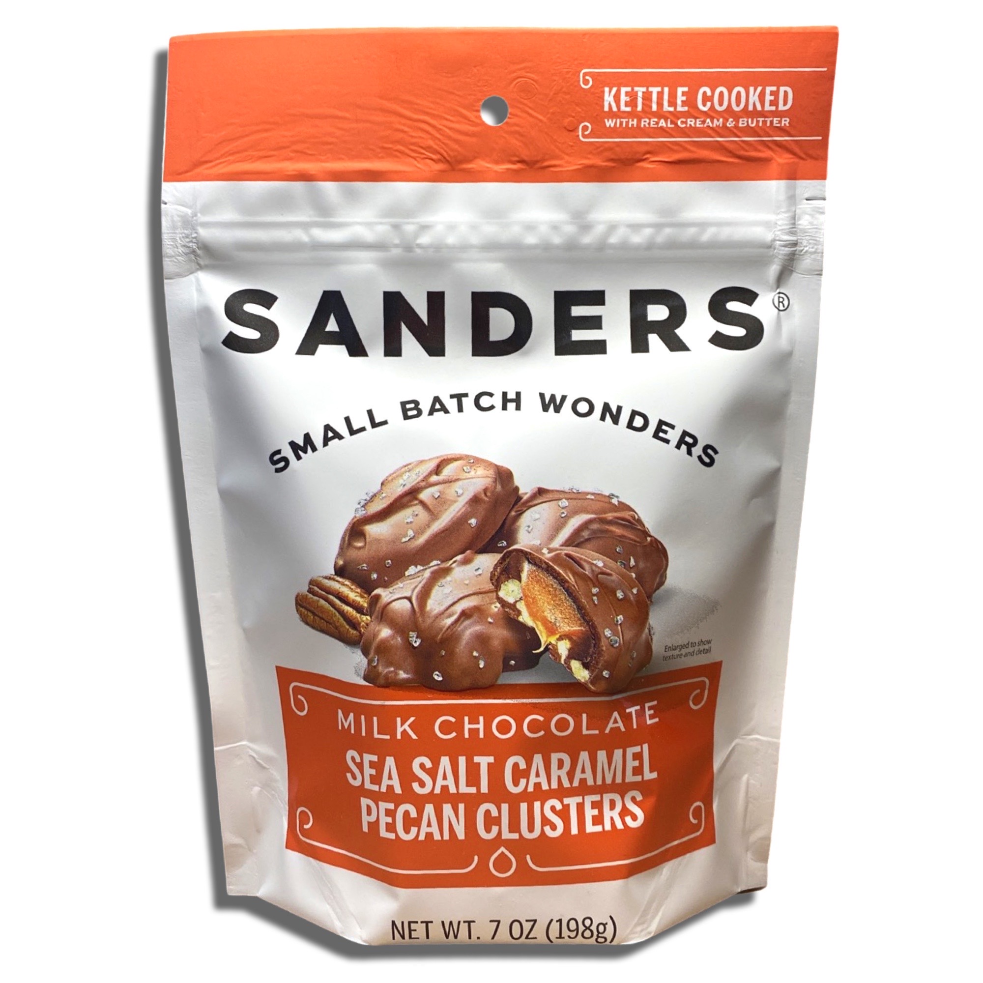 Sanders Small Batch Milk Chocolate Sea Salt Pecan Caramel Cluster, 7 Oz, 2 Pack 3