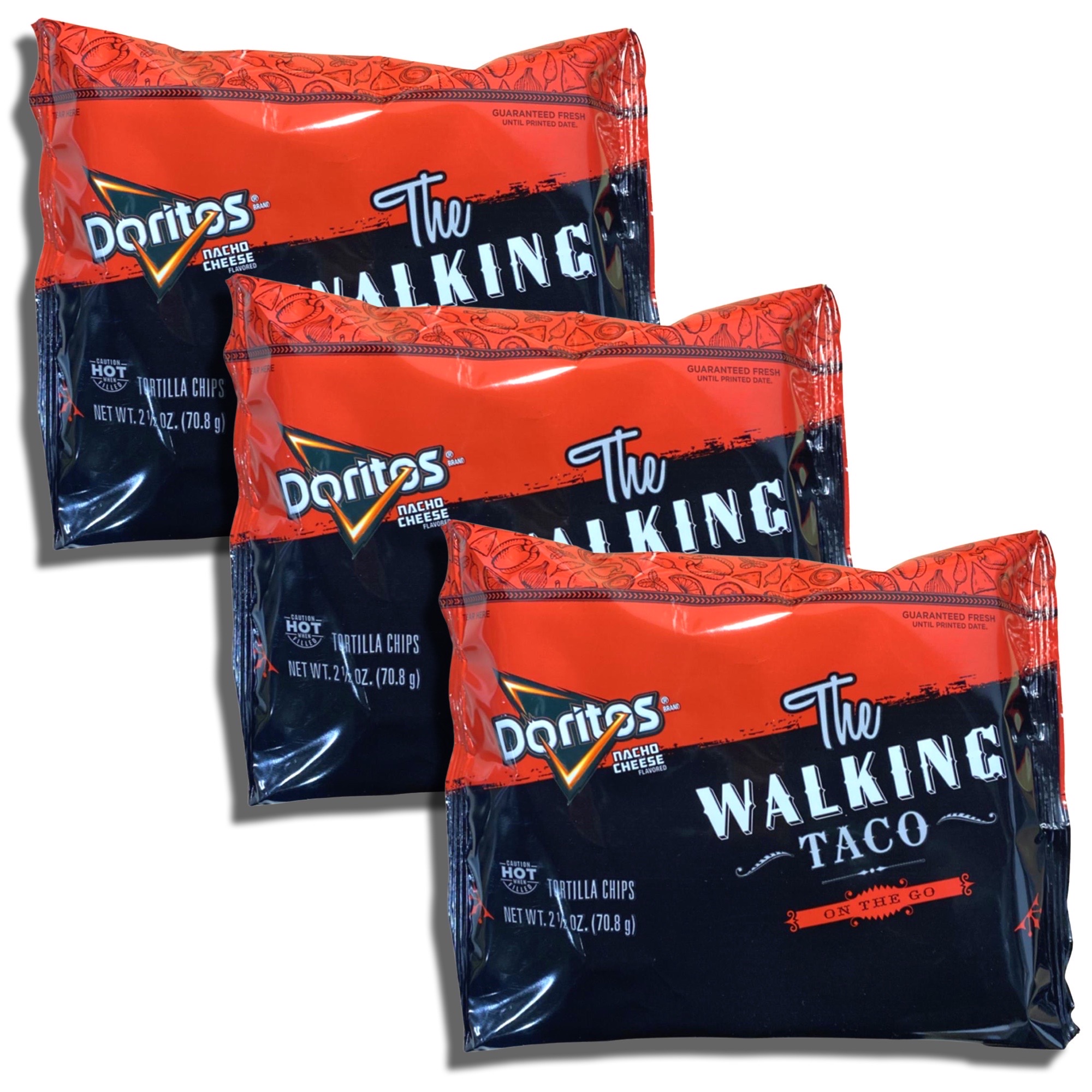 Doritos The Walking Taco Nacho Cheese Chips - Crunchy Bold Flavor 2.5 Ounce 9 Pack, Snack Time Snacks 2