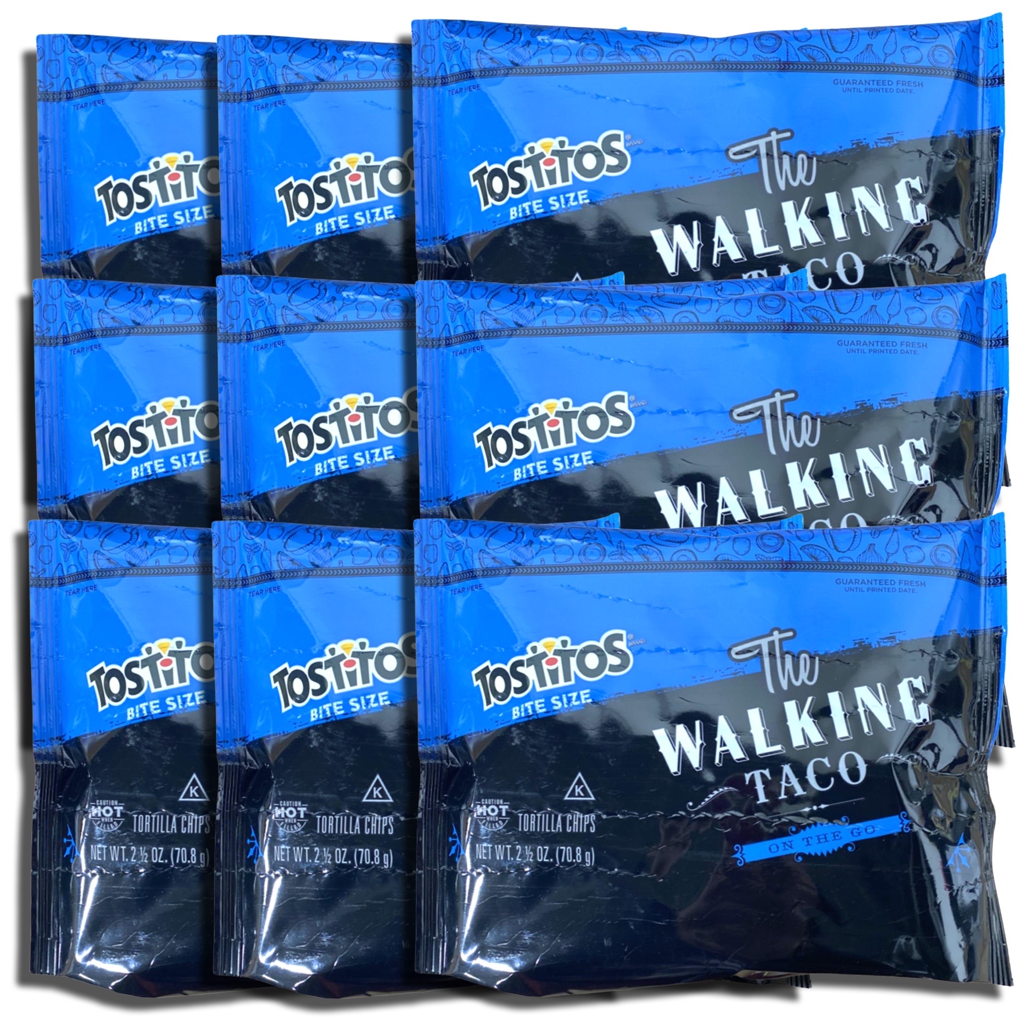 The Walking Taco Tortilla Chips Bite Size   2.5 Oz Bag | Value Pack of 9