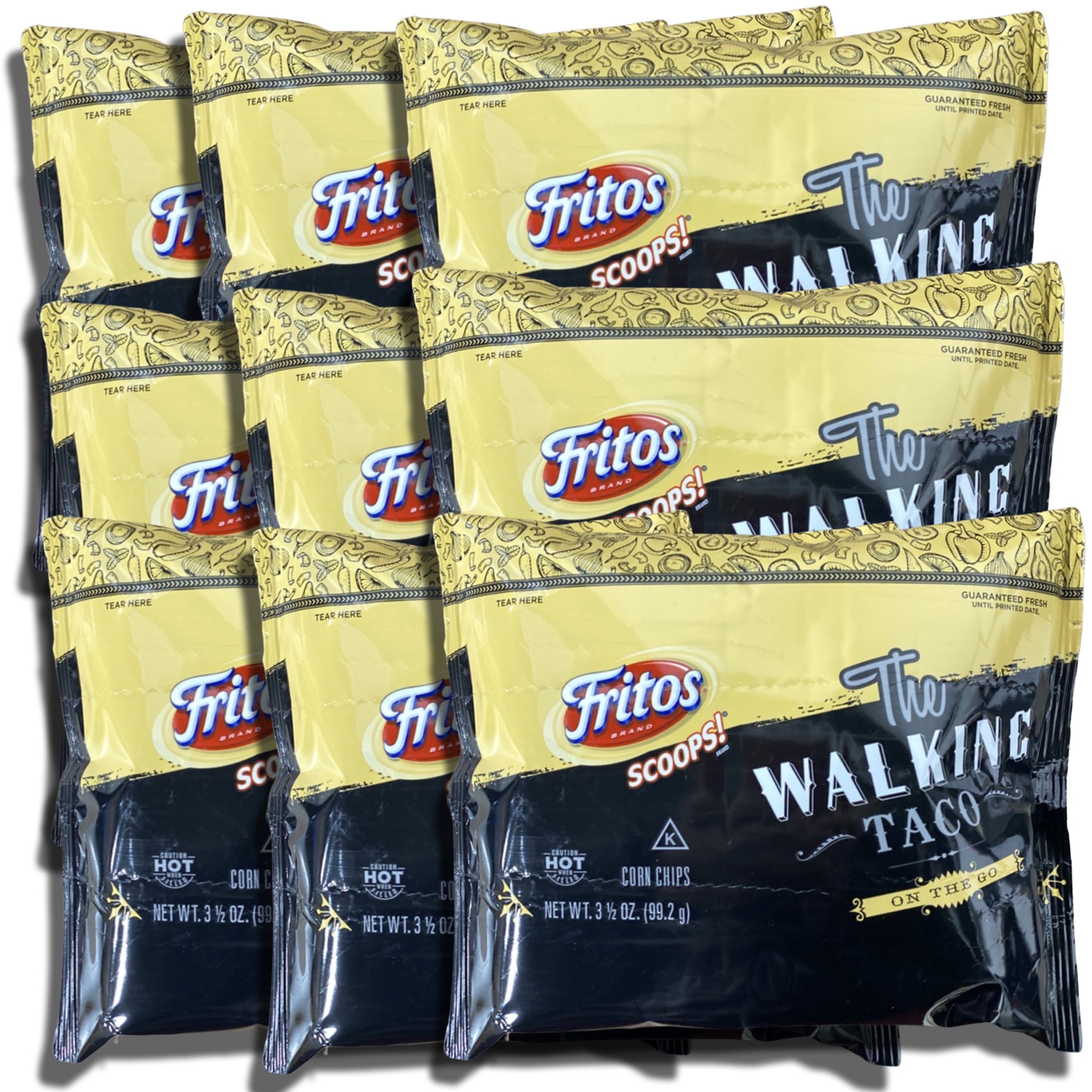 Walking Taco Kits Corn Chip Scoops   3.5 Oz Bags | Value Pack of 9