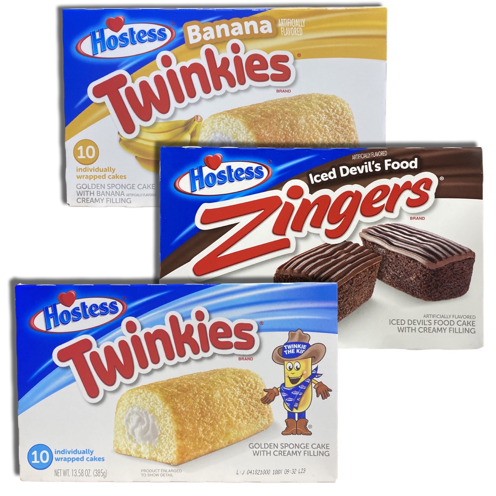 Hostess Twinkie Variety Pack with Zingers | Three Flavors: Original, Chocolate Zingers, Banana | 3 10-Packs (30 Total) 3