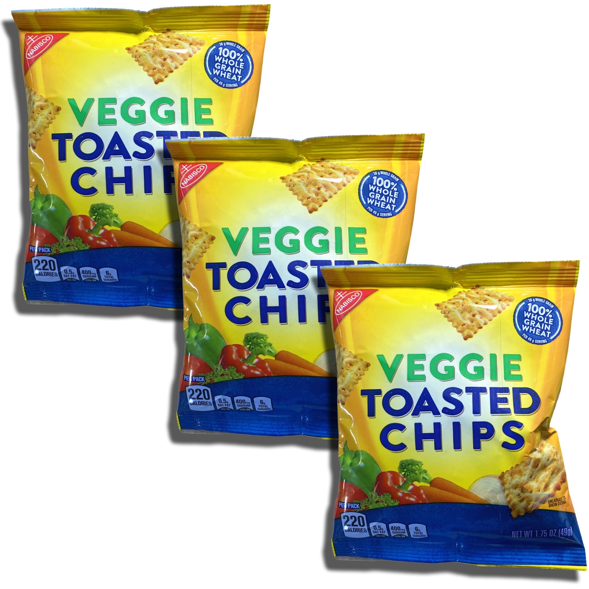 Whole Grain Veggie Wheat Thin Toasted Chips, School Snacks, 30 Pack 3