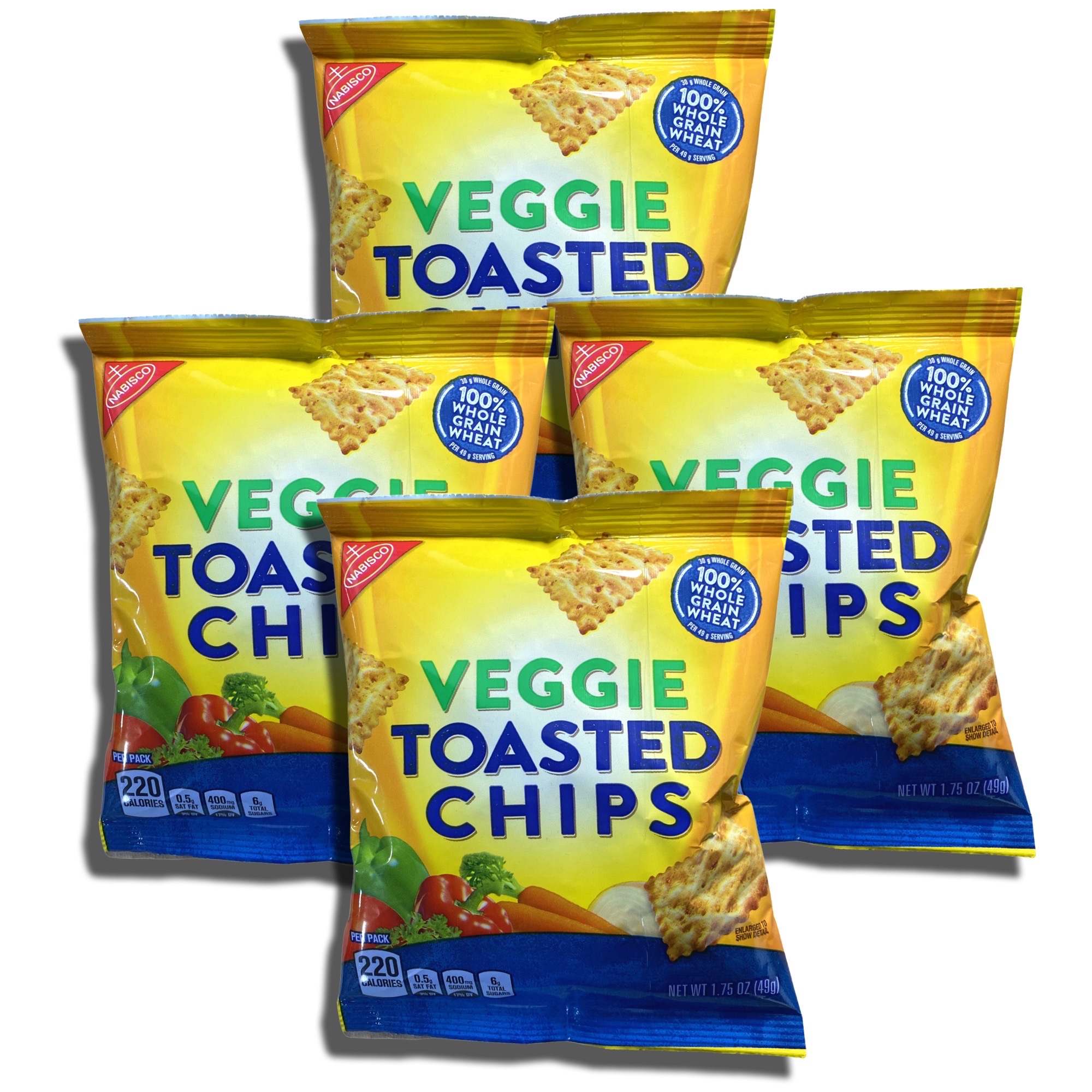 Whole Grain Veggie Wheat Thin Toasted Chips, School Snacks, 30 Pack 5