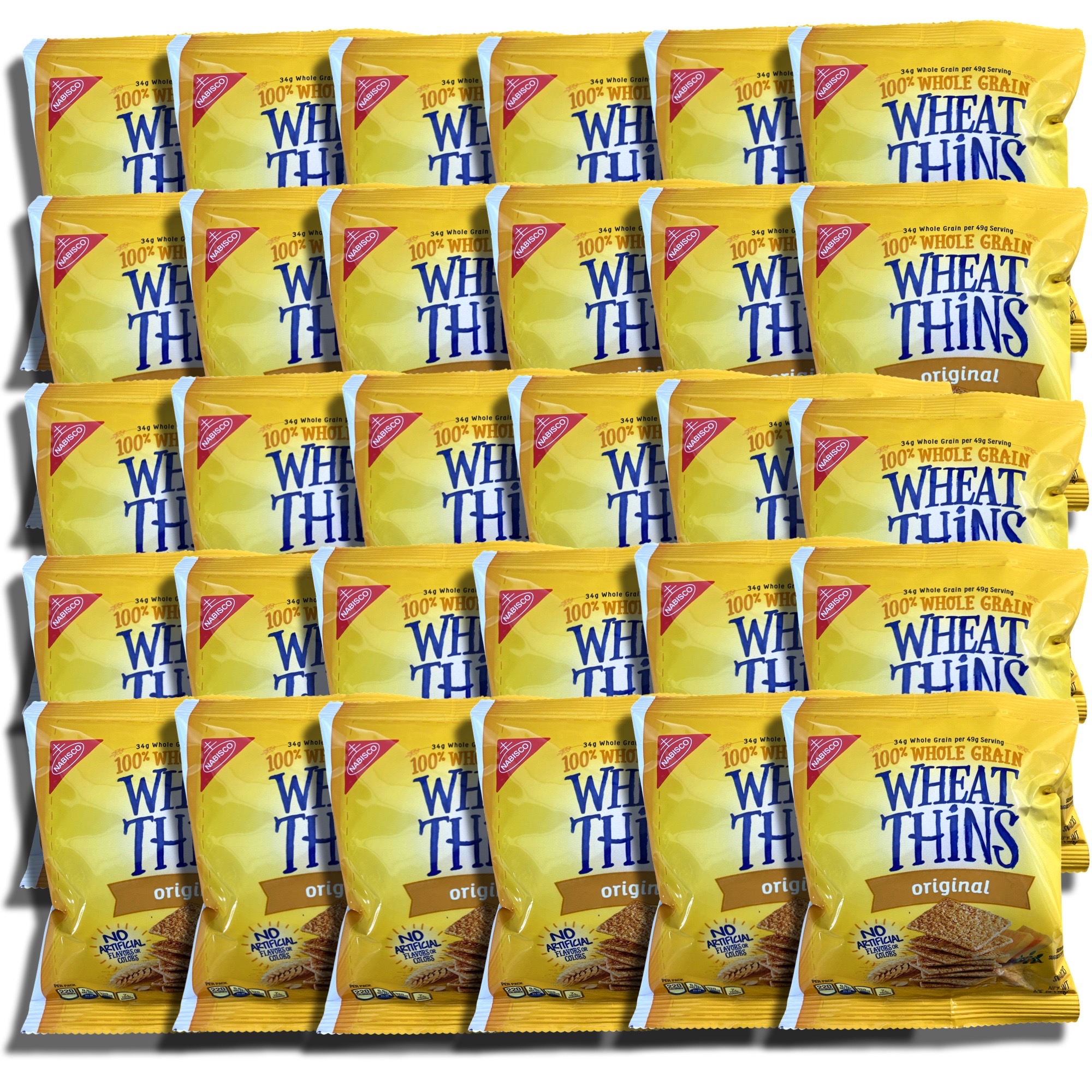 Whole Grain Cracker Wheat Thins 1.75 Oz, 30 Pack
