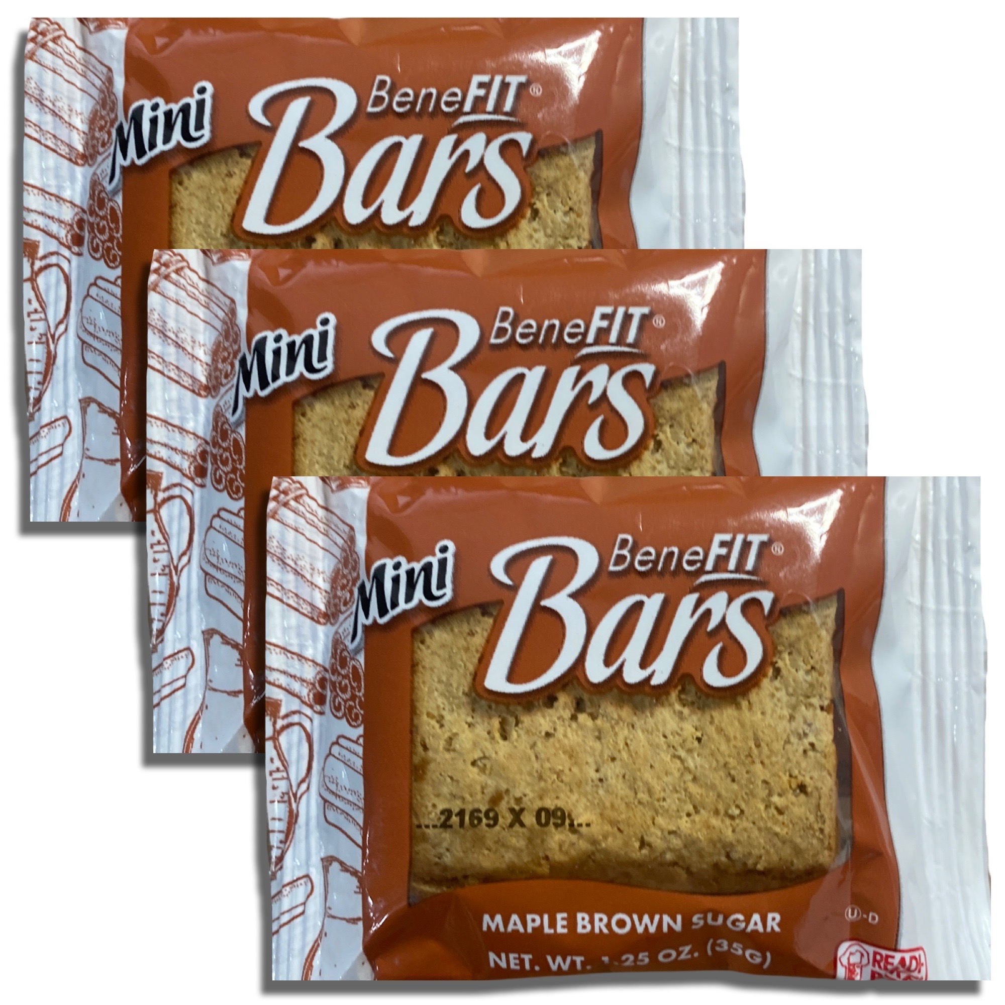 Mini Benefit Bars by Readi-Bake   1.25 Ounce | Value Pack of 16 (Maple Brown Sugar) 3