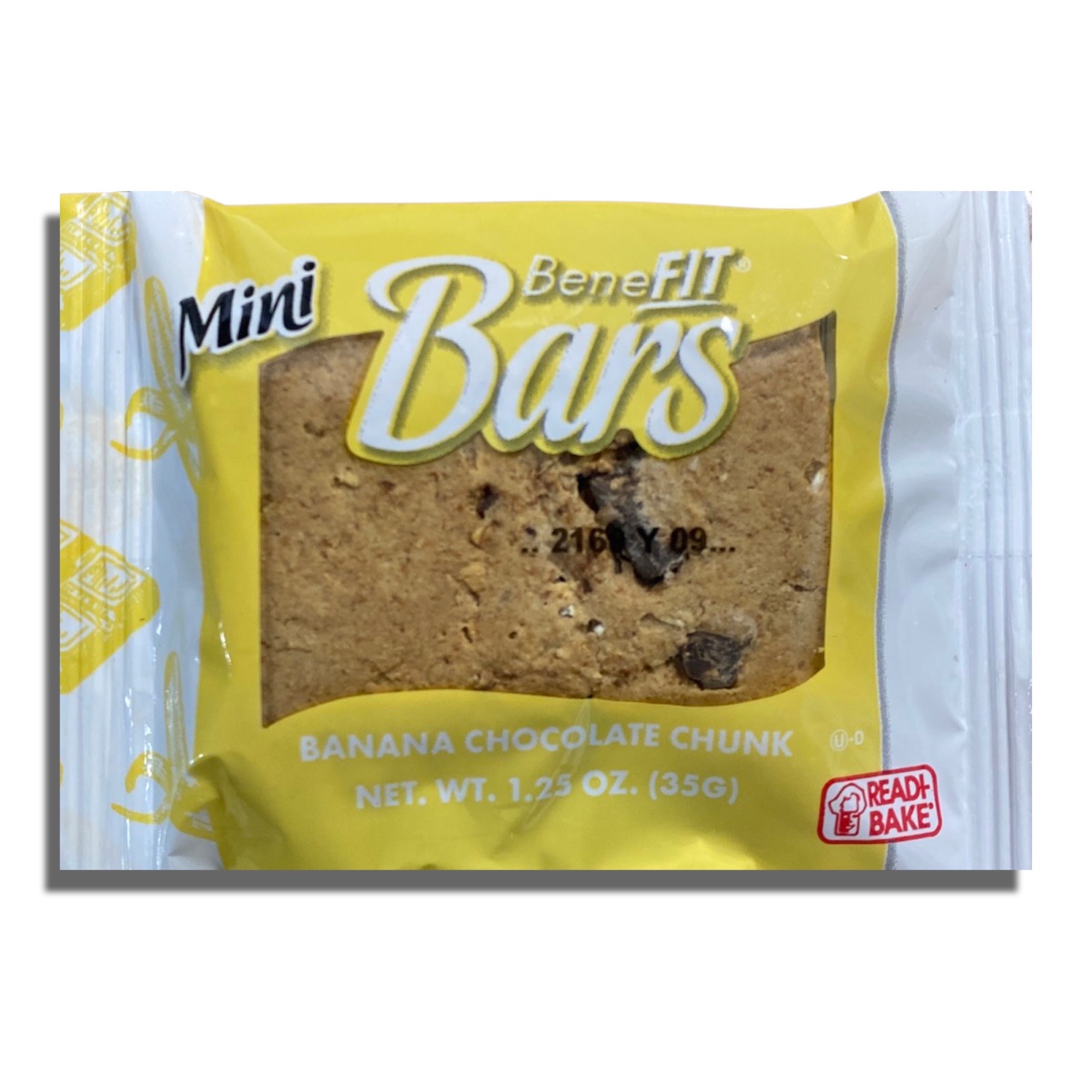 Mini Benefit Bars by Readi-Bake   1.25 Ounce | Value Pack of 16 (Banana Chocolate Chunk) 2
