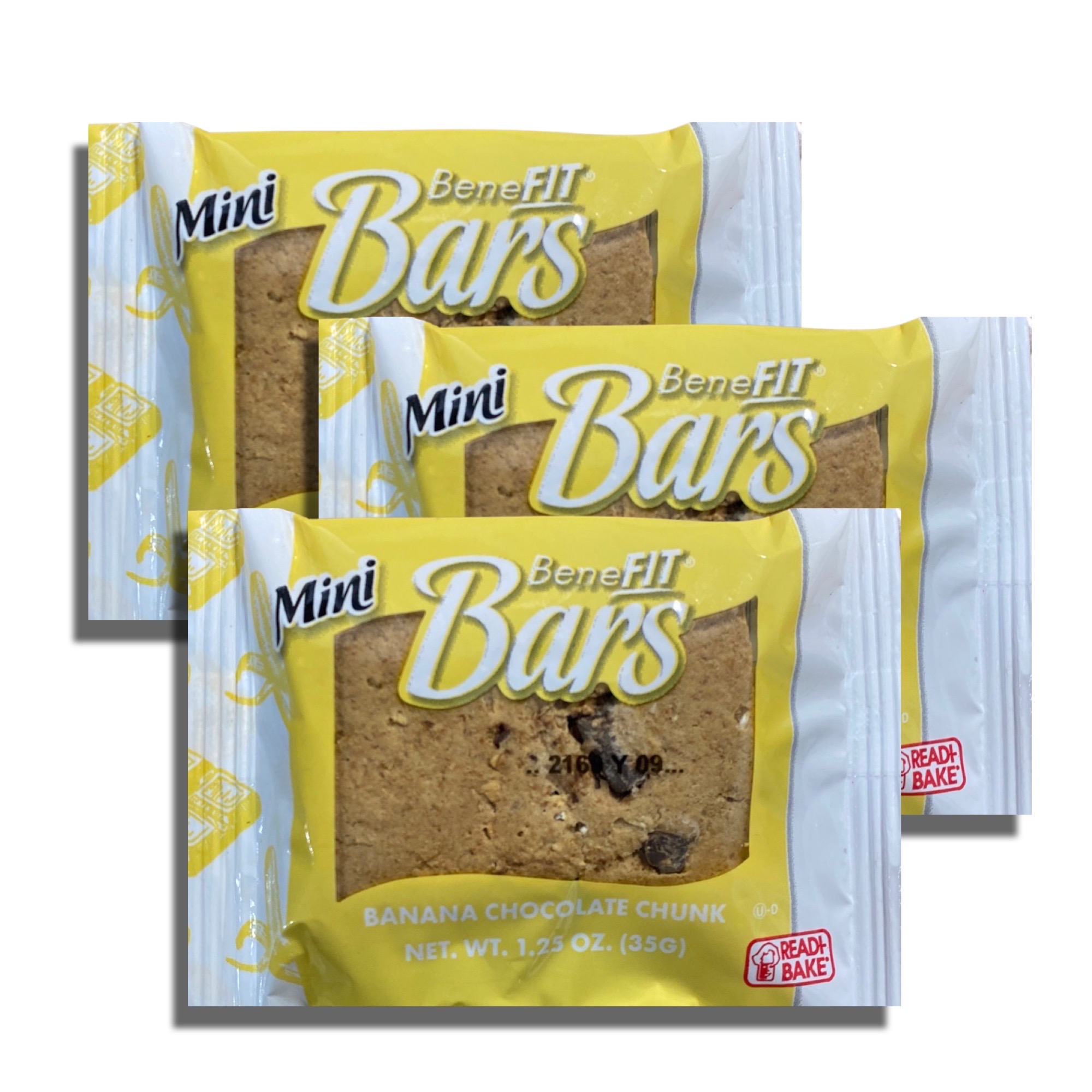 Mini Benefit Bars by Readi-Bake   1.25 Ounce | Value Pack of 16 (Banana Chocolate Chunk) 4