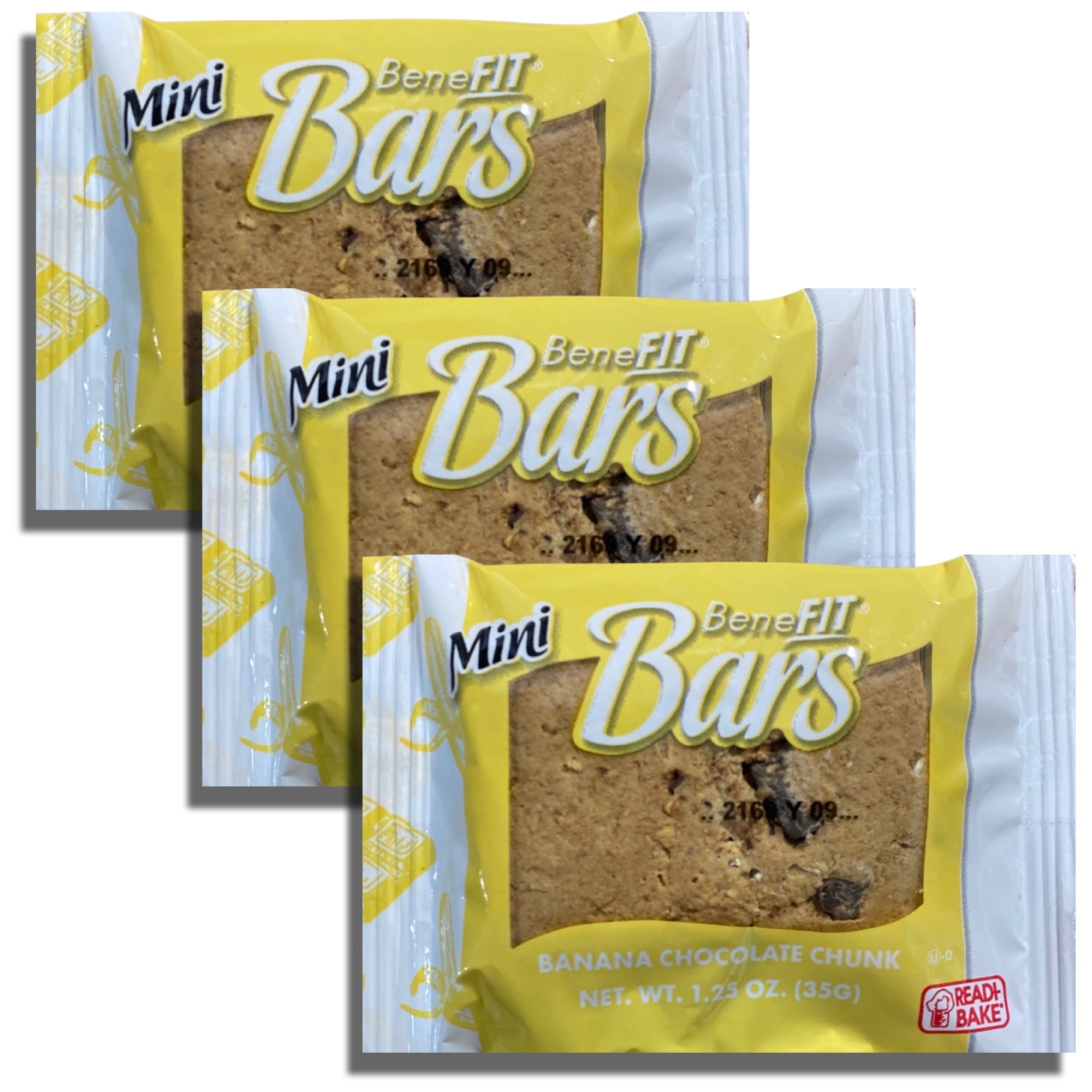 Mini Benefit Bars by Readi-Bake   1.25 Ounce | Value Pack of 16 (Banana Chocolate Chunk) 3