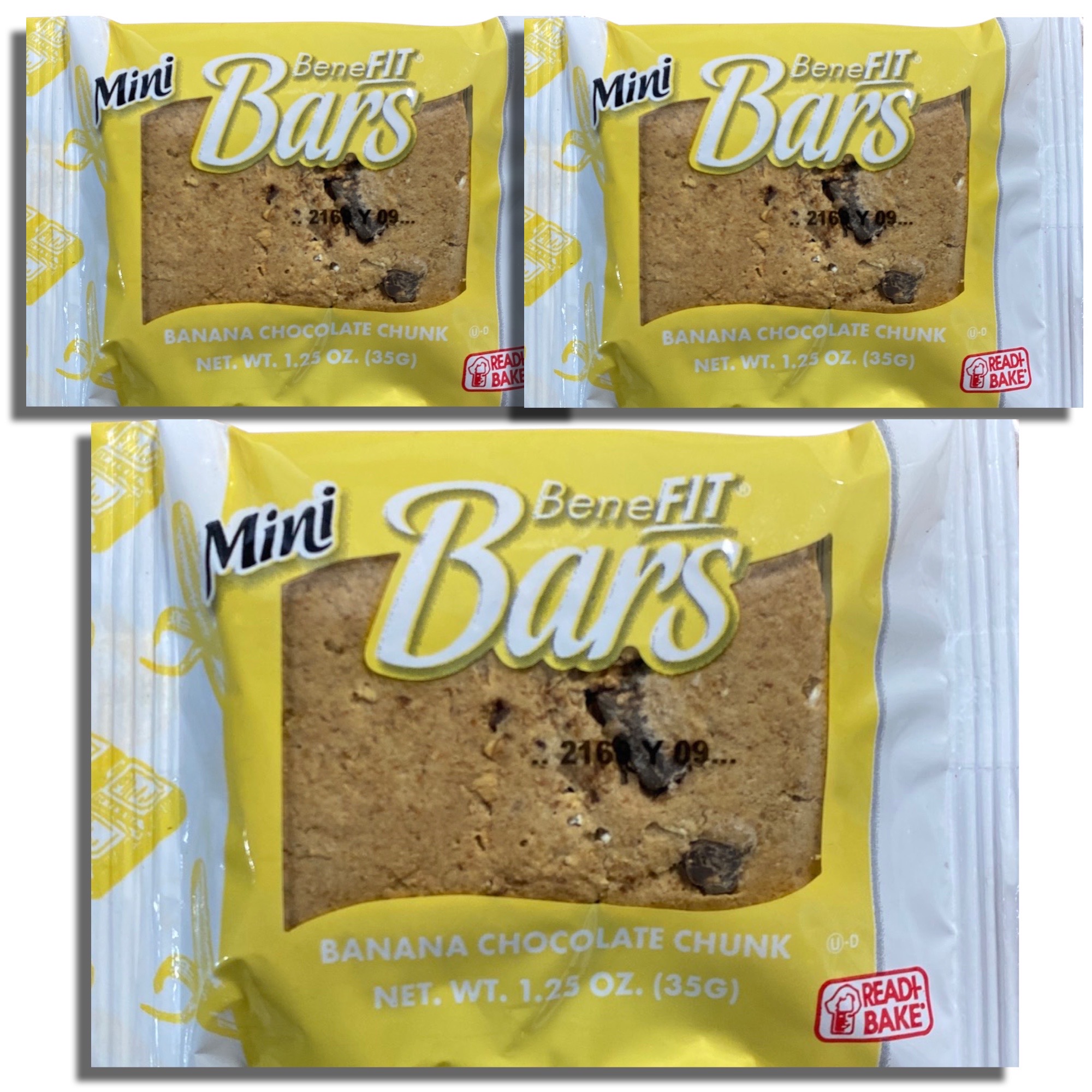 Mini Benefit Bars by Readi-Bake   1.25 Ounce | Value Pack of 16 (Banana Chocolate Chunk) 6
