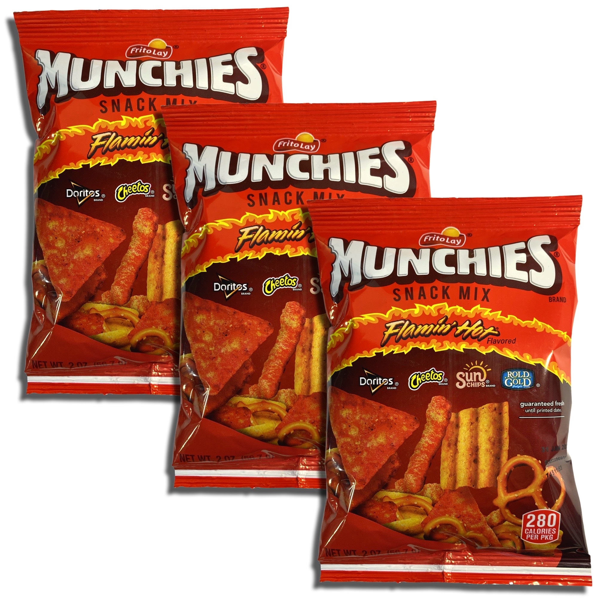 Munchies Flamin' Hot Snack Mix 2 ounce bags, (Pack of 8) 4