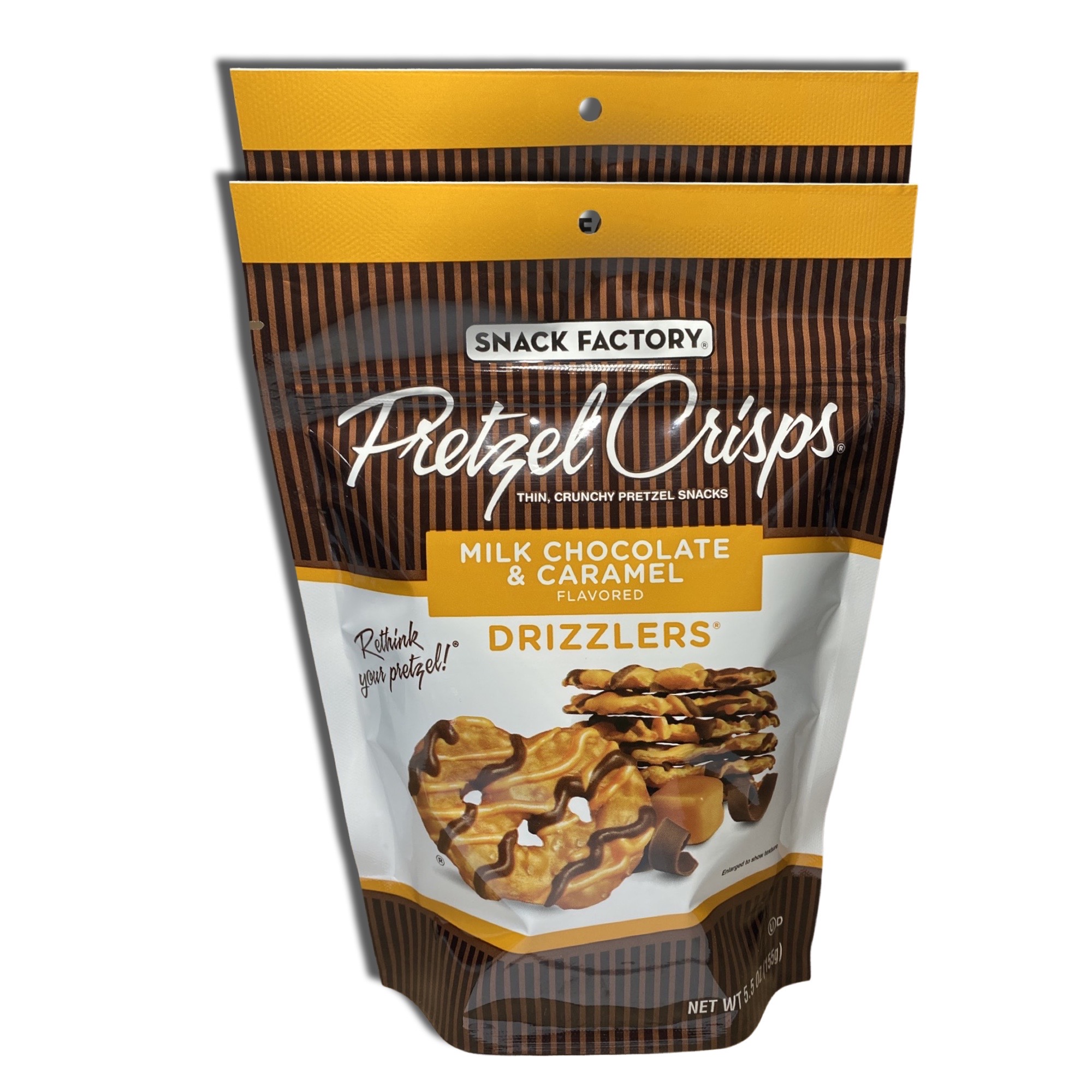 Snack Factory Milk Chocolate Pretzel Crisps Drizzlers 5.5 Ounce, 2 Packs 4