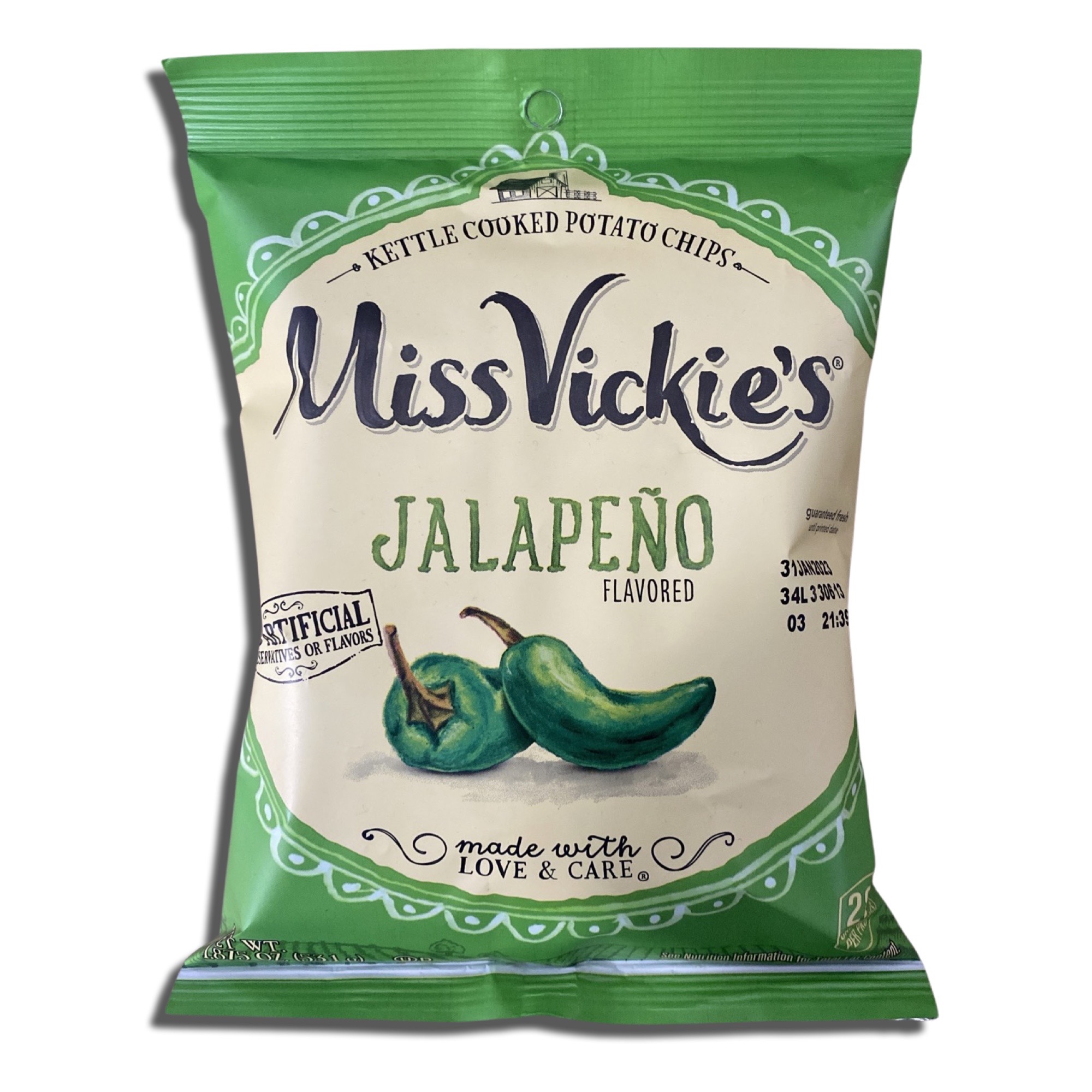 Miss Vickie's Jalapeno Kettle Cooked Potato Chips, 1.875 Oz, 8 Bags 2