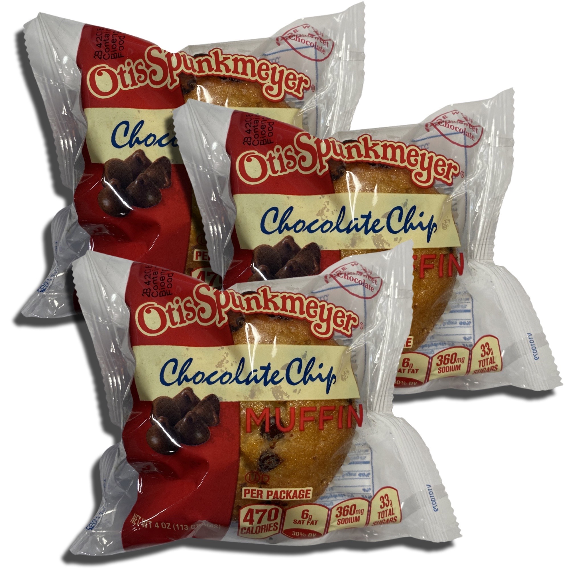 Individually Wrapped Chocolate Chip Muffins by Otis Spunkmeyer | 4 Ounce | Pack of 12 4