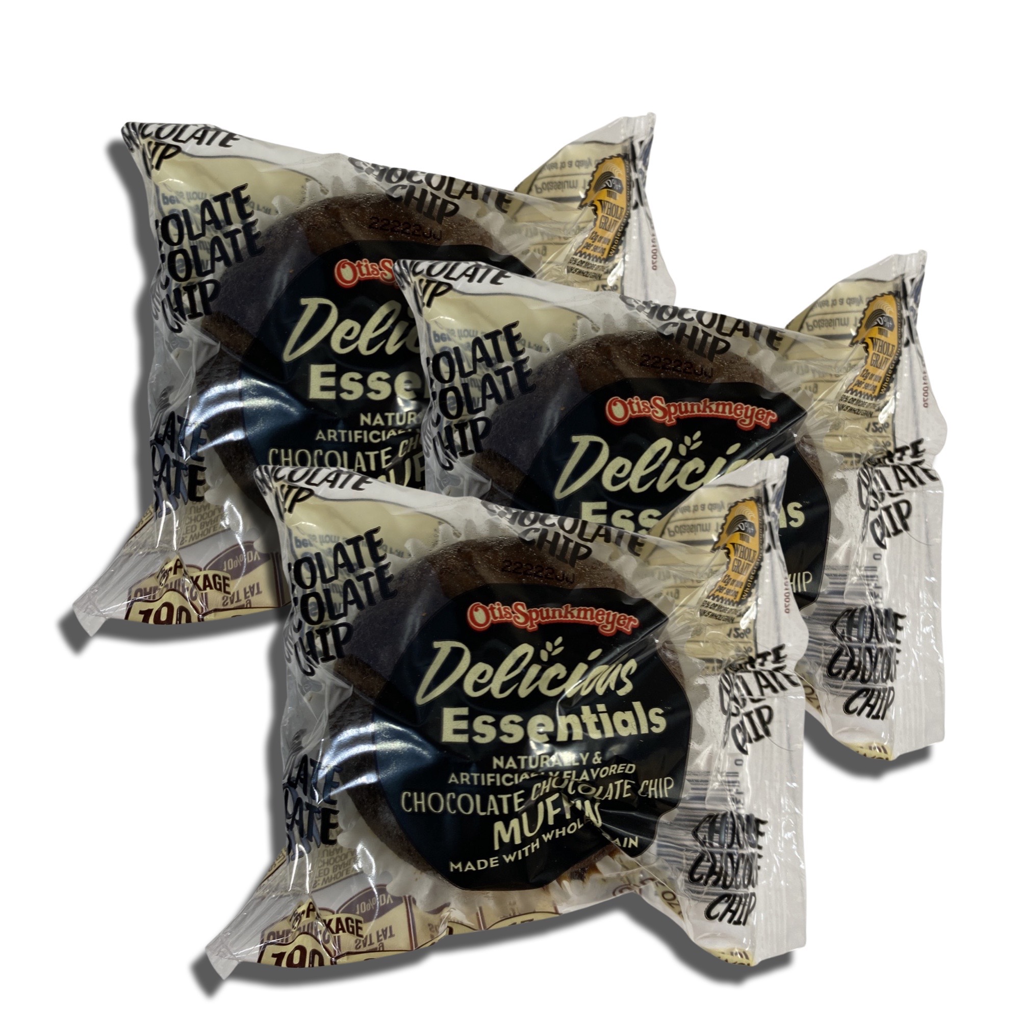 Delicious Essentials Individually Chocolate Chocolate Chip Wrapped Muffins | Baked by Otis Spunkmeyer | Value Pack of 12 4