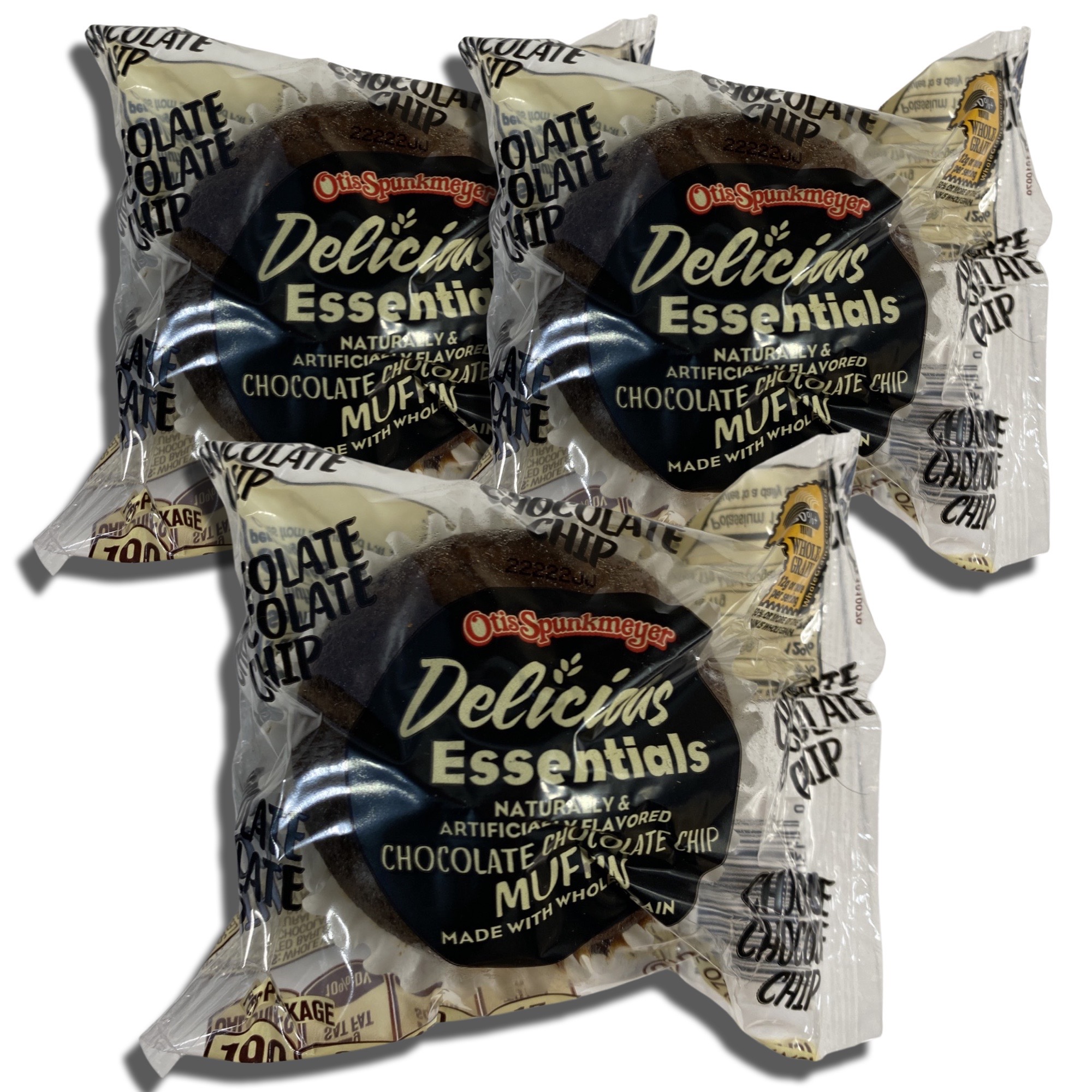 Delicious Essentials Individually Chocolate Chocolate Chip Wrapped Muffins | Baked by Otis Spunkmeyer | Value Pack of 12 5