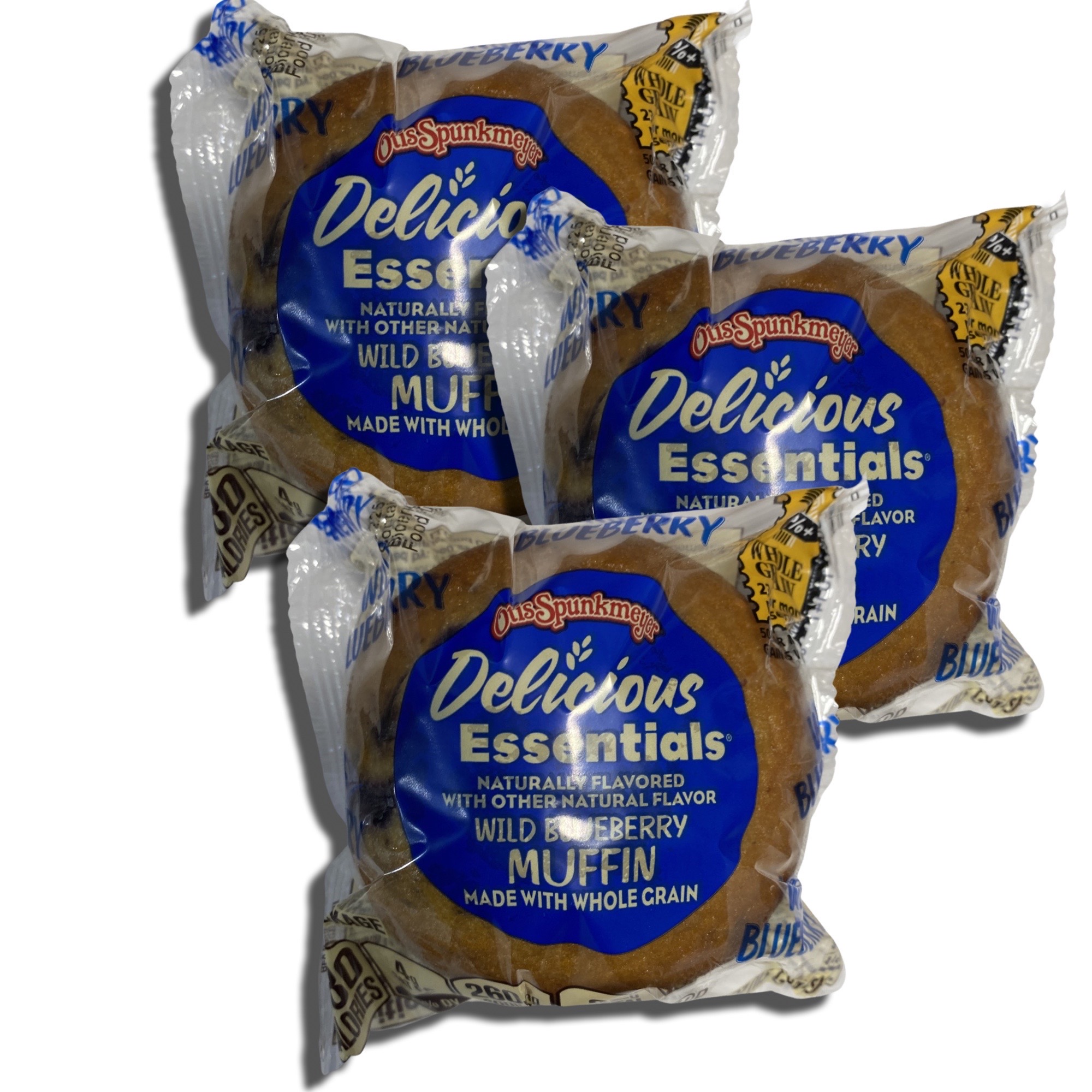 Delicious Essentials Muffins Individually Wrapped   | Baked by Otis Spunkmeyer | Value Pack of 12 (Wild Blueberry) 4