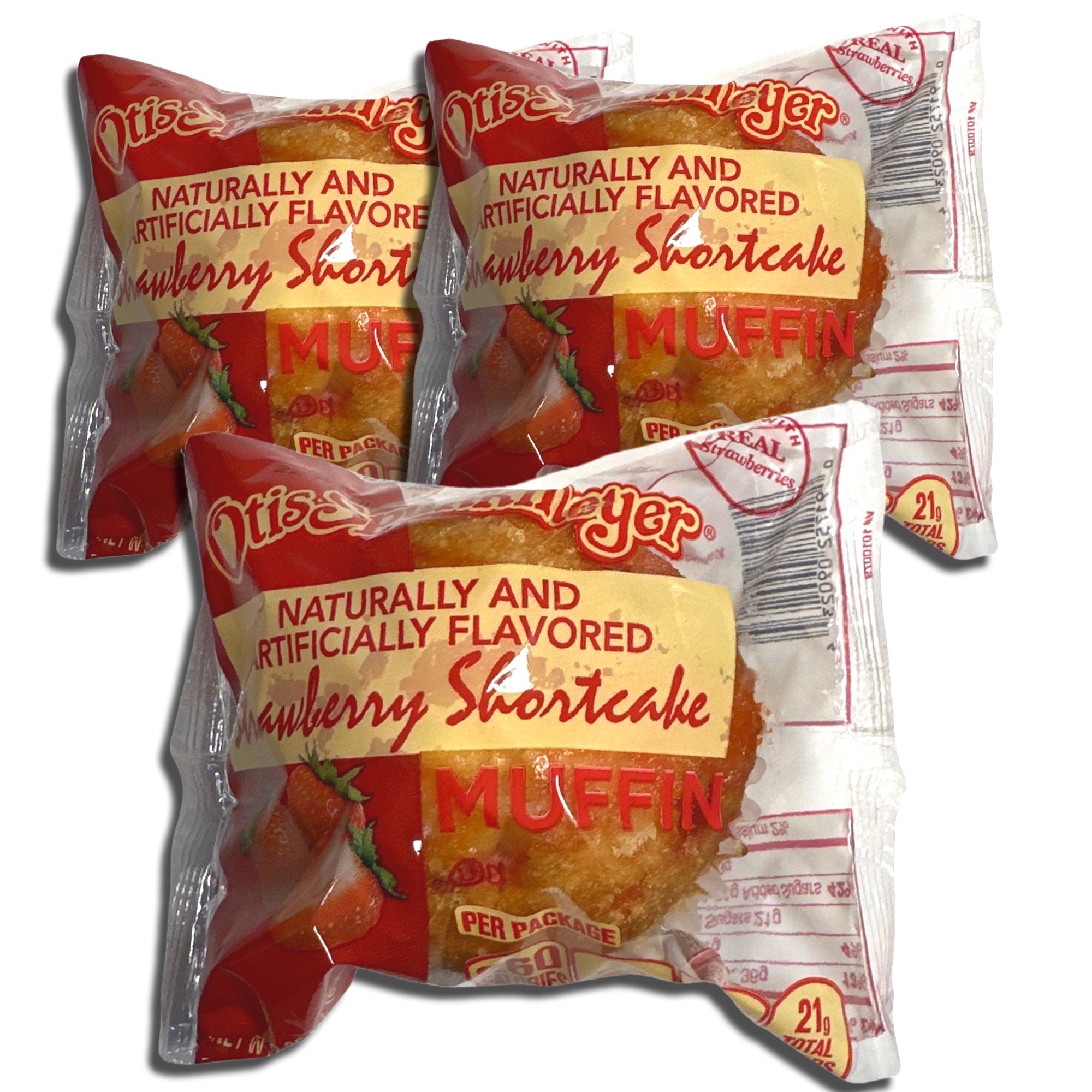 Individually Wrapped Strawberry Shortcake Muffins Baked by Otis Spunkmeyer  2.25 Ounce | Value Pack of 12 2