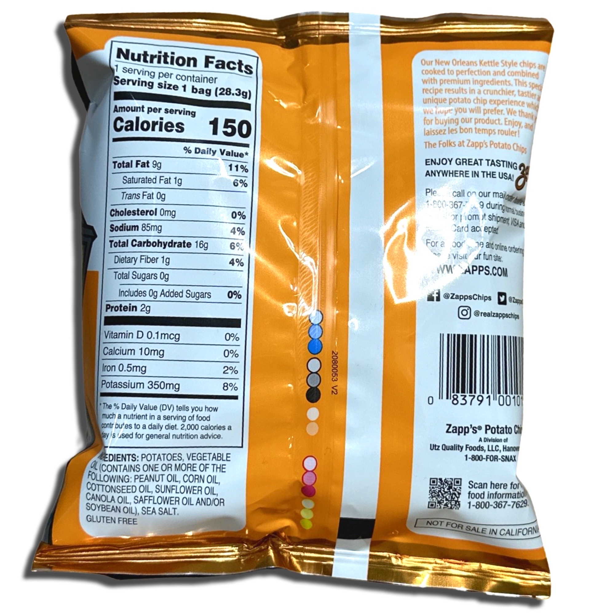 Zapp's New Orleans Kettle Potato Chips, 1 Oz, 20 Bags 7