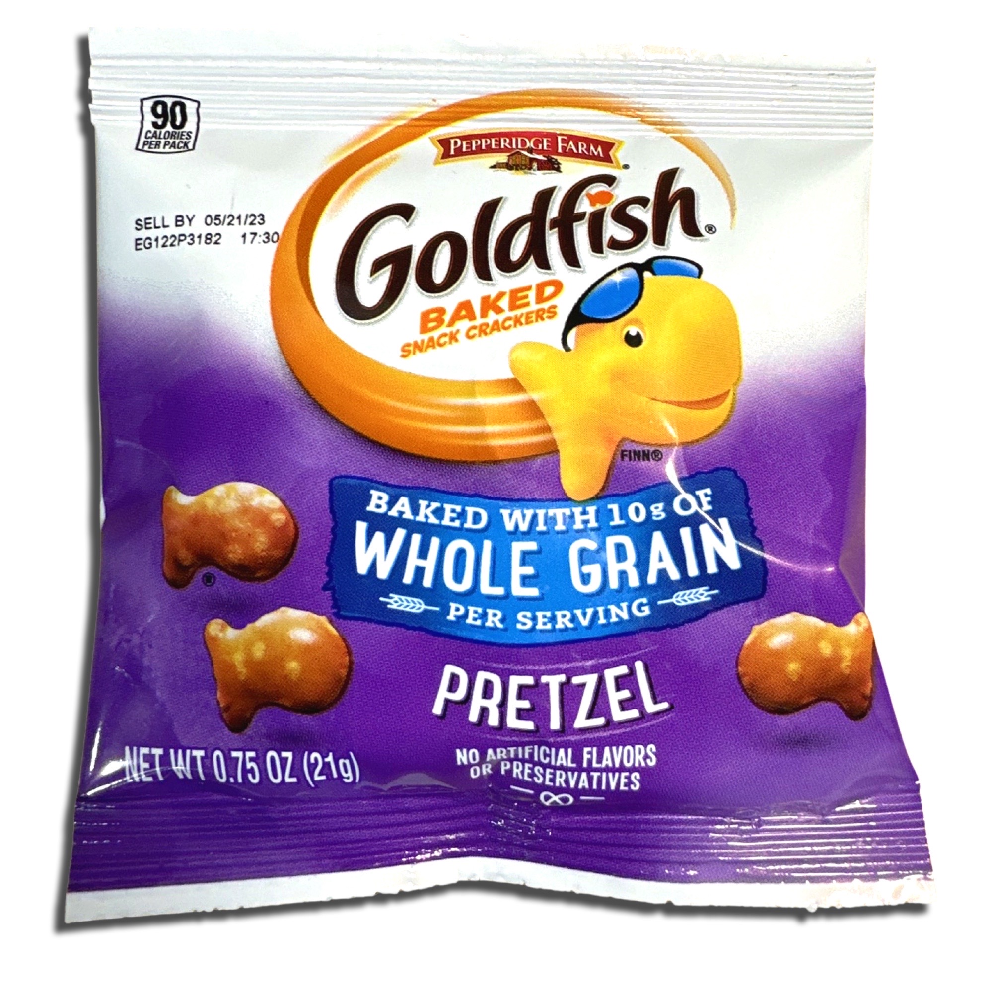 Goldfish Whole Grain Pretzel Individual Packets, School Approved, 100 Packs