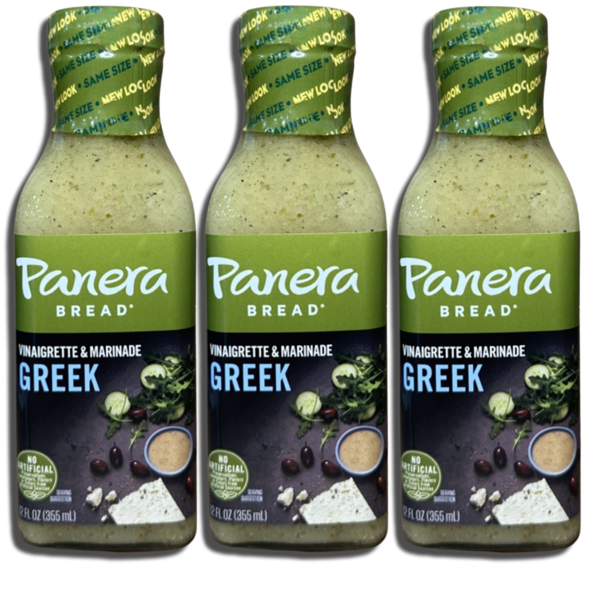 Panera Greek Vinaigrette Salad Dressing & Marinade | 12 Ounce | Pack of 3