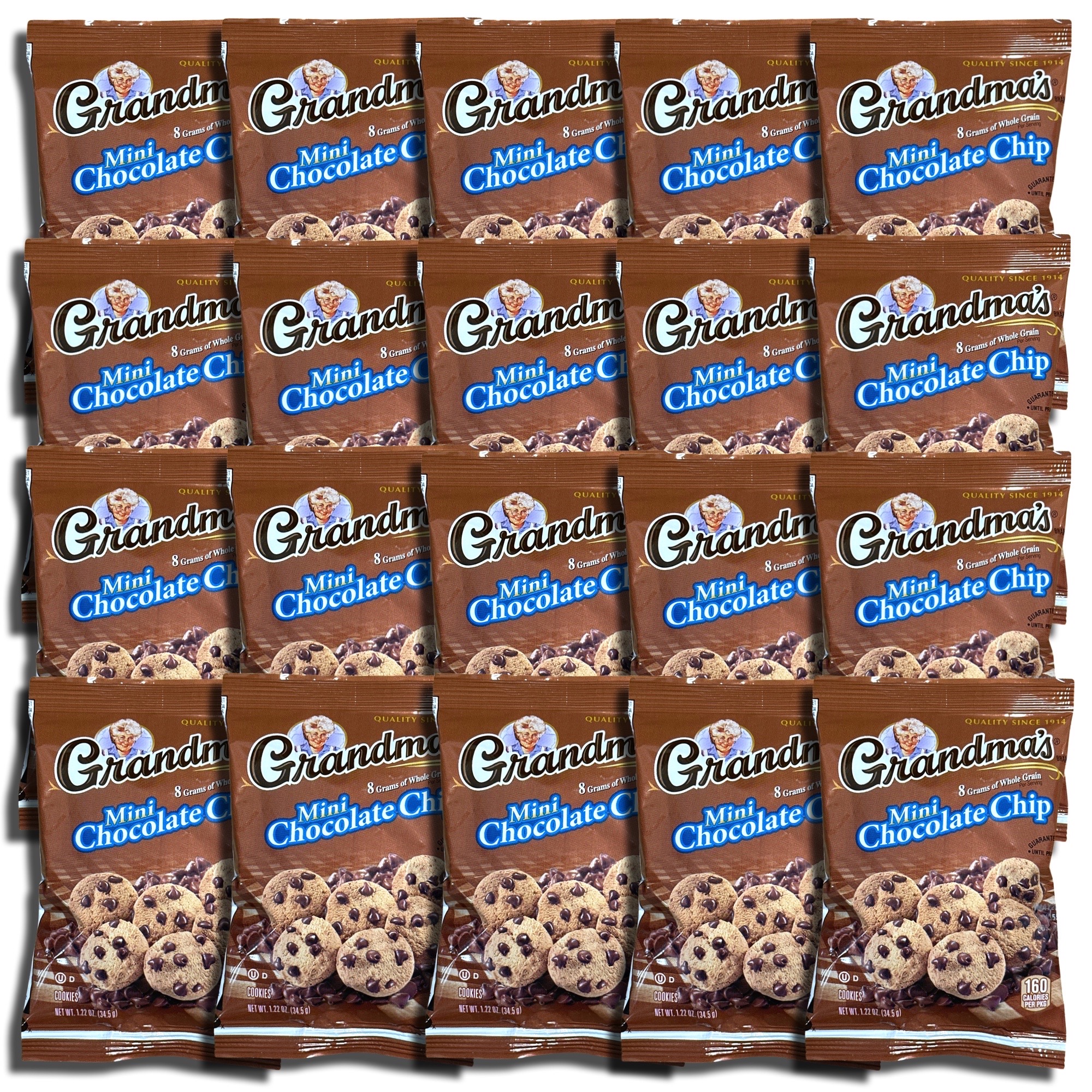 Grandma's Whole Grain Mini Chocolate Chip Cookies, 1.22 Oz, 20 Ct