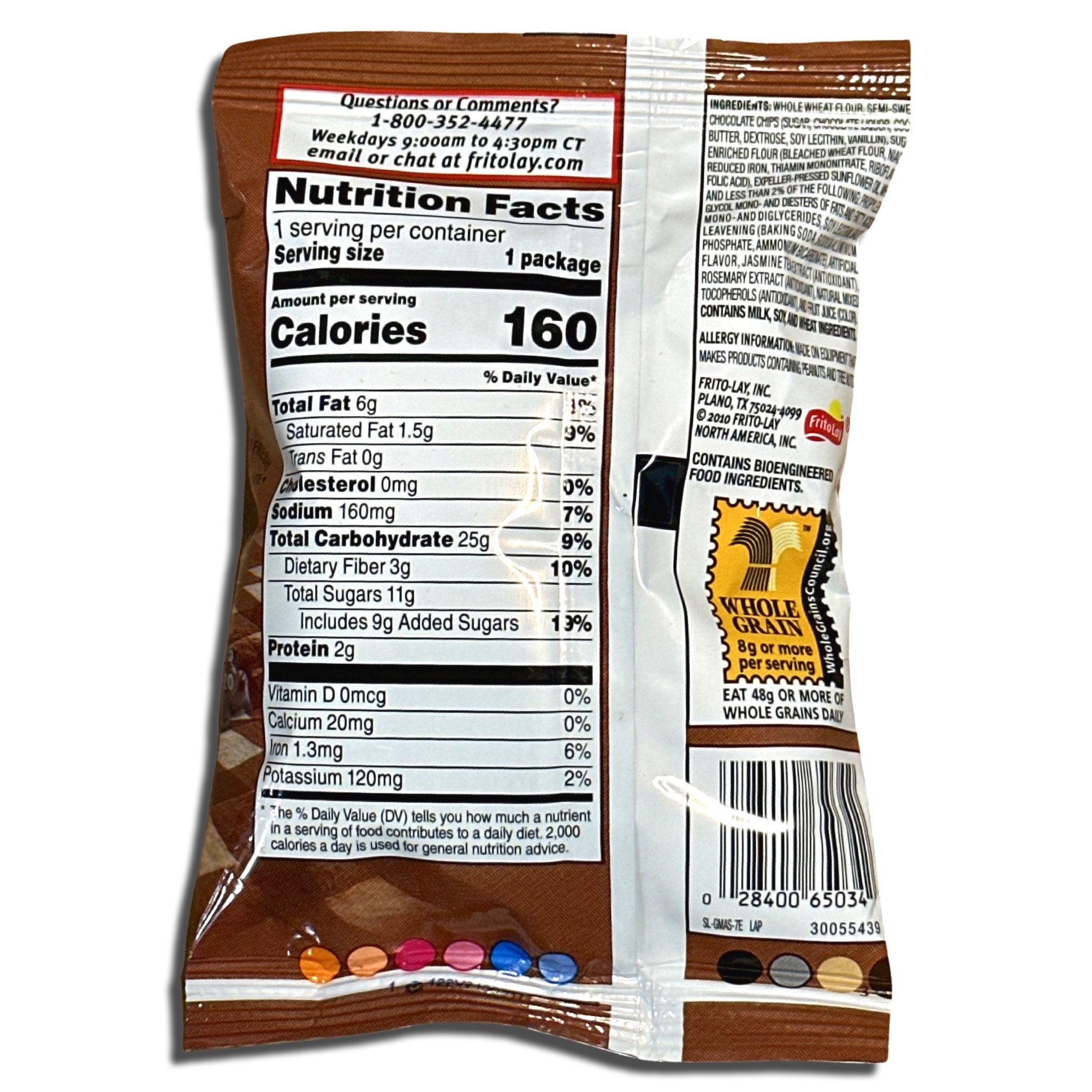 Grandma's Whole Grain Mini Chocolate Chip Cookies, 1.22 Oz, 10 Ct 2