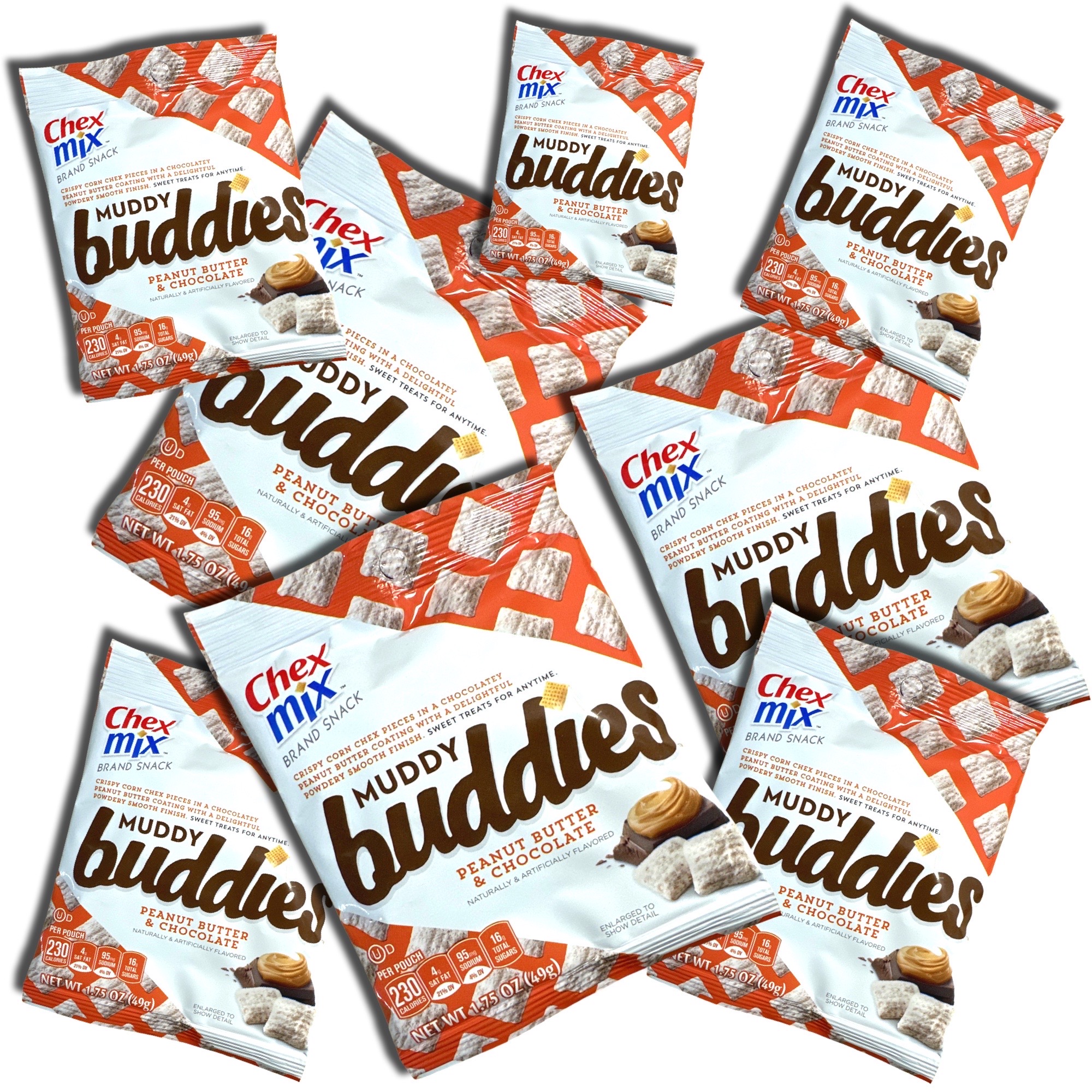 Muddy Buddies Peanut Butter and Chocolate Snack Mix   1.75 Oz | Value Pack of 20 4