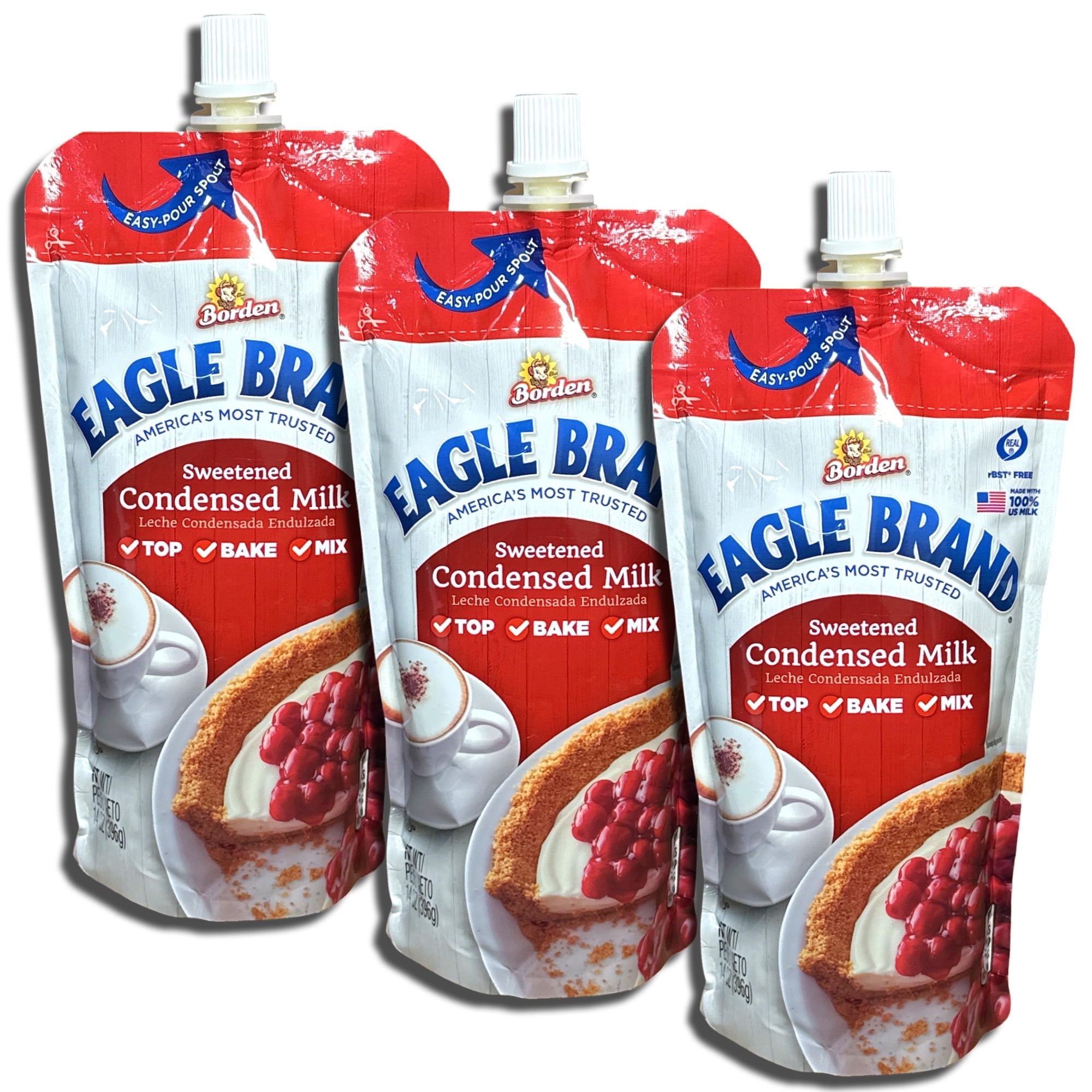 Sweetened Condensed Milk by Eagle Brand   14 Ounce Pouch | Pack of 3 3