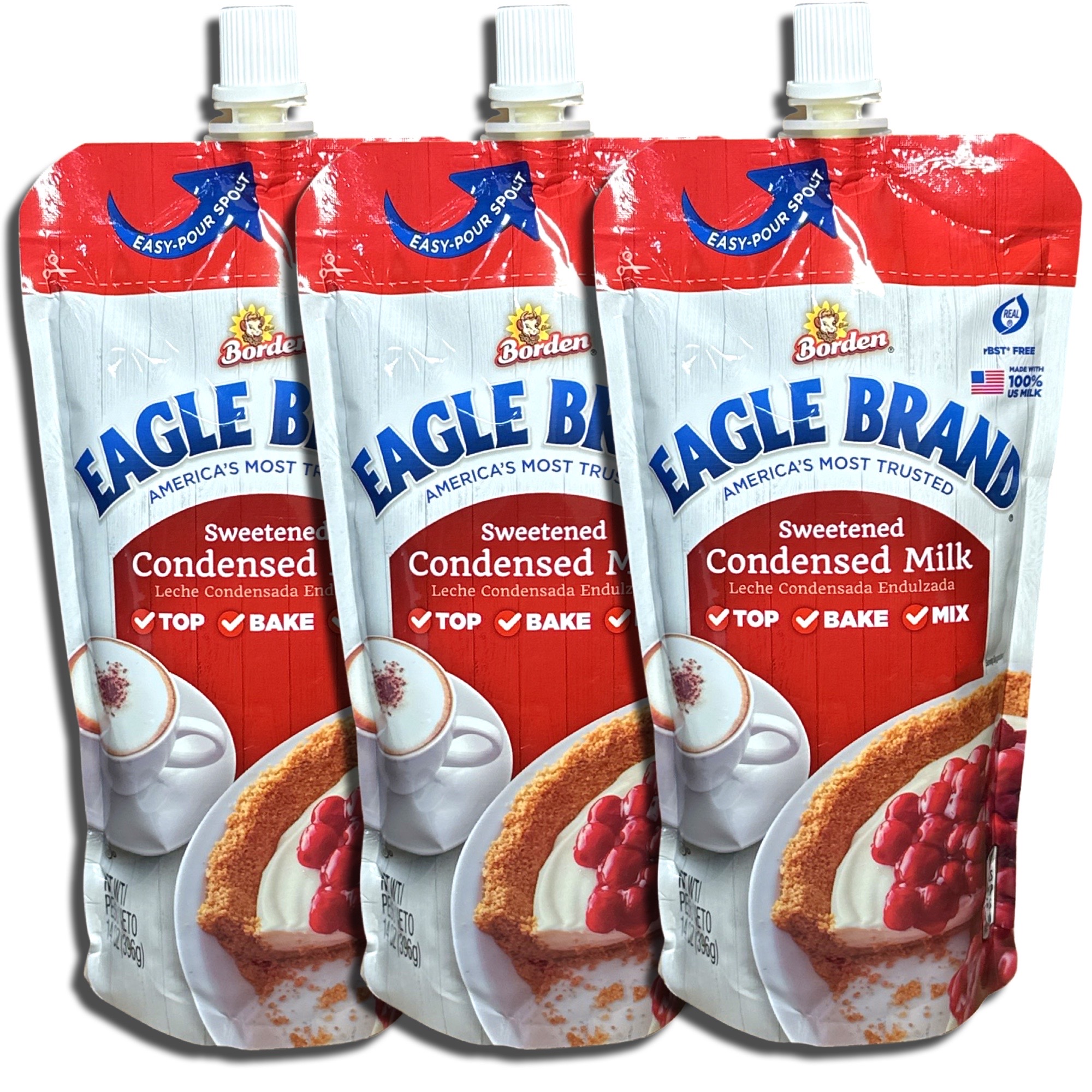 Sweetened Condensed Milk by Eagle Brand   14 Ounce Pouch | Pack of 3 2