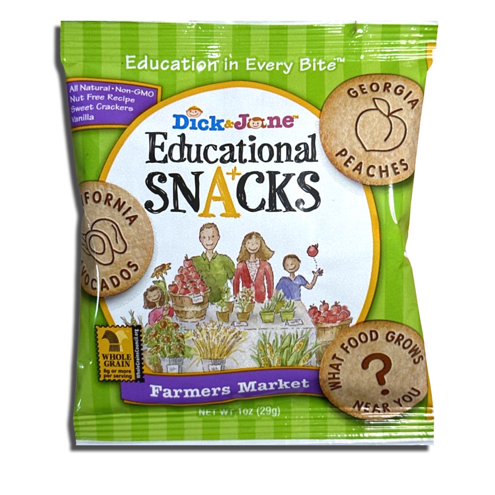 Educational Snack Crackers by Dick & Jane | 1 Ounce | Variety | Pack of 30 4