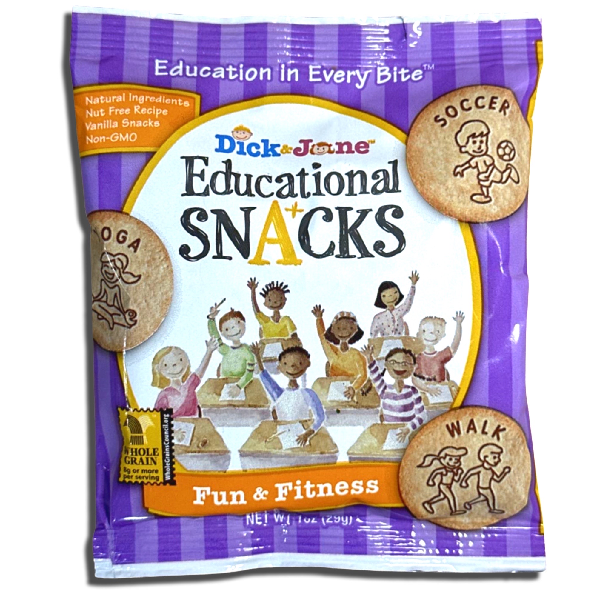 Educational Snack Crackers by Dick & Jane | 1 Ounce | Variety | Pack of 30 6