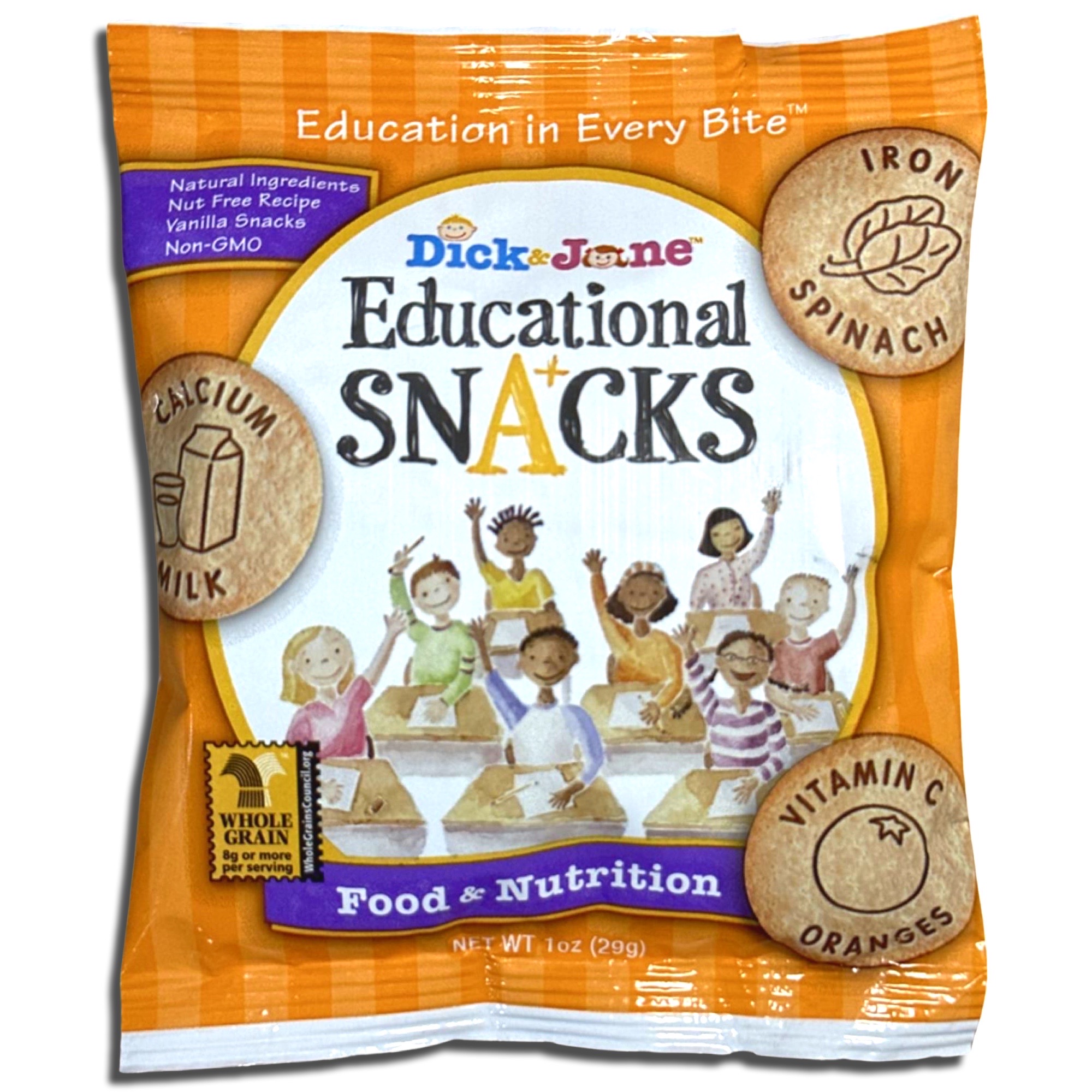 Educational Snack Crackers by Dick & Jane | 1 Ounce | Variety | Pack of 30 5
