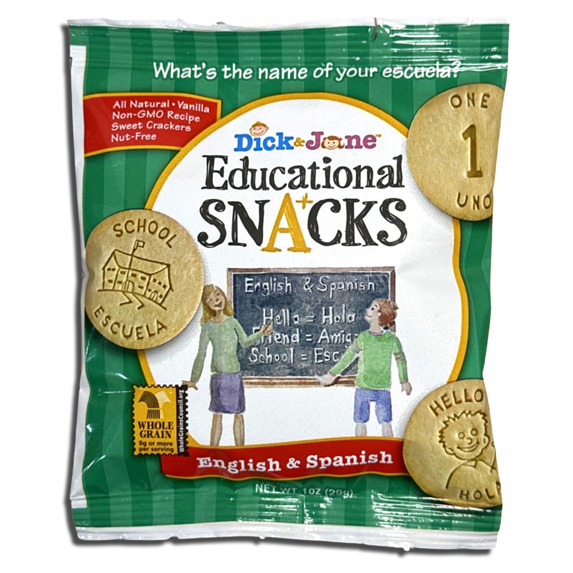 Educational Snack Crackers by Dick & Jane | 1 Ounce | Variety | Pack of 30 3