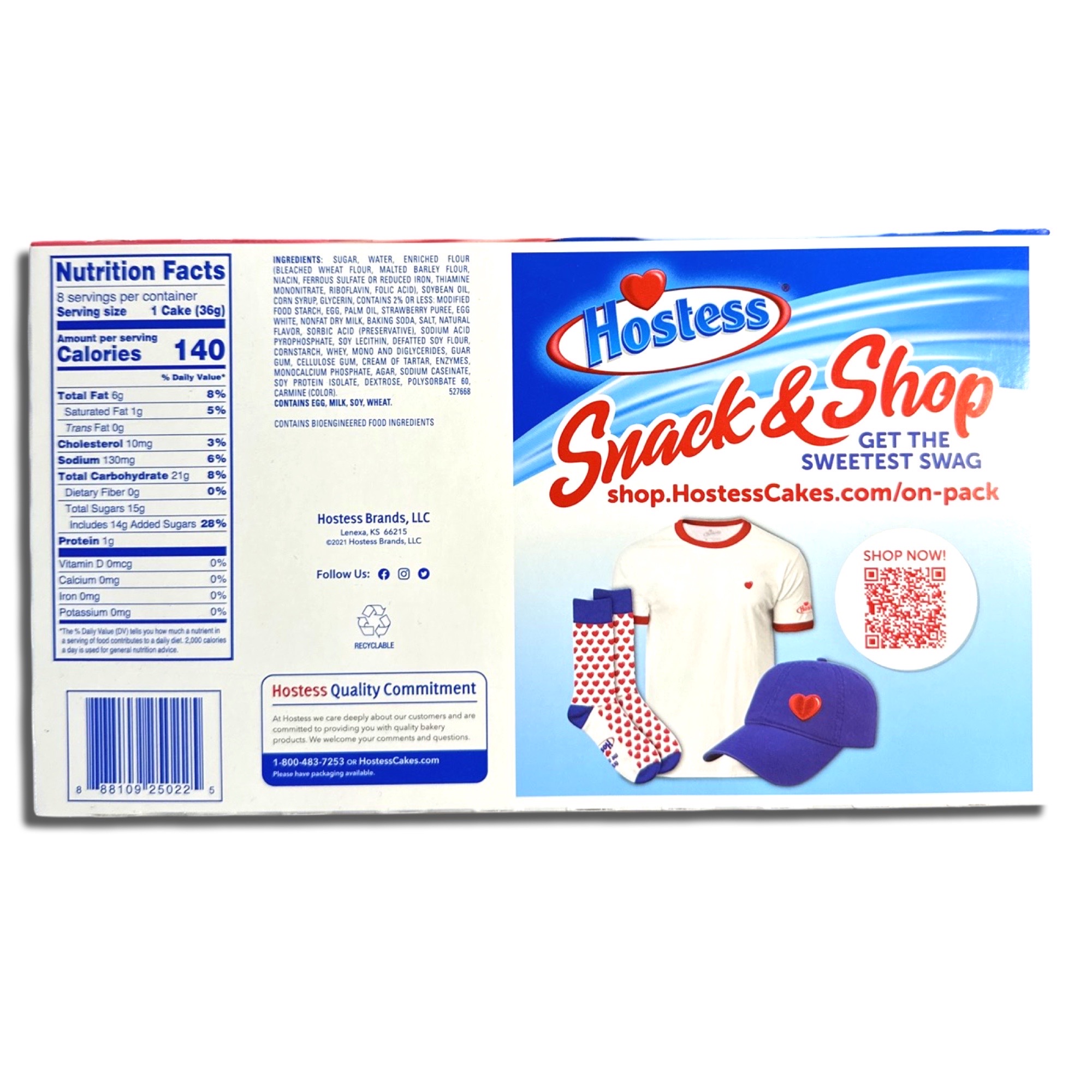 Hostess Baby Bundts Strawberry Cheesecake 10oz - 8 Individually Wrapped Mini Cakes with Real Strawberries & Icing - Soft Sweet Dessert Snacks 2