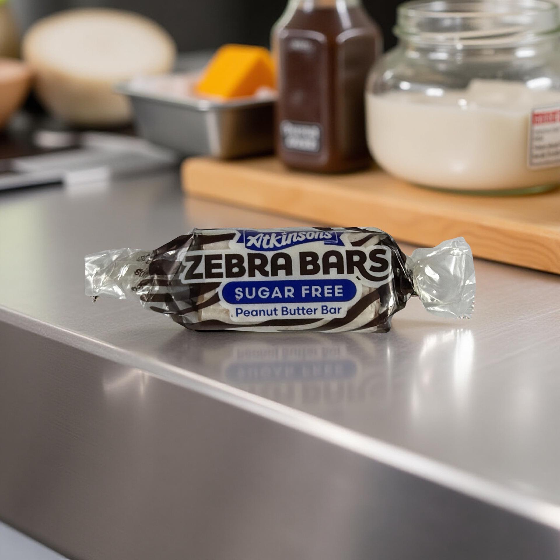 Atkinson Zebra Peanut Butter Bars Sugar Free 1lb 7