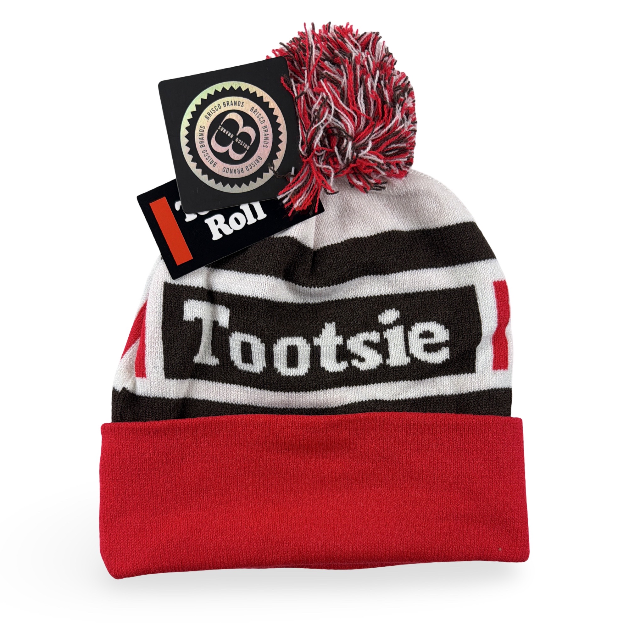 Nostalgic Candy-Themed Winter Hats – Officially Licensed Beanies | One Size Fits All | Tootsie Roll Pom-Pom