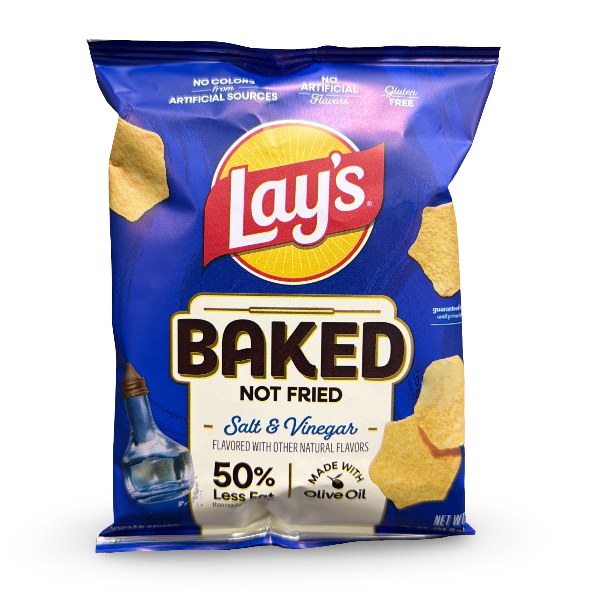 Baked Lay's Potato Crisps Salt & Vinegar, 0.875 Ounce, 60 Per Case
