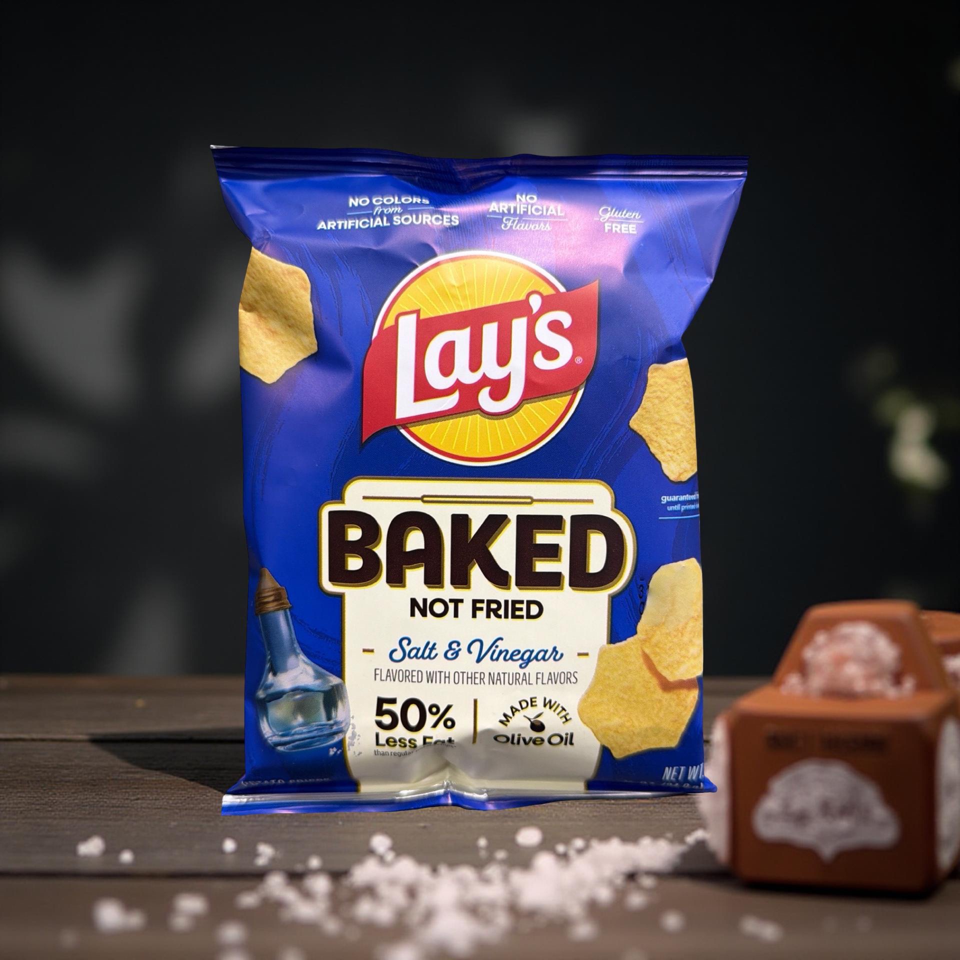 Baked Lay's Potato Crisps Salt & Vinegar, 0.875 Ounce, 60 Per Case 4