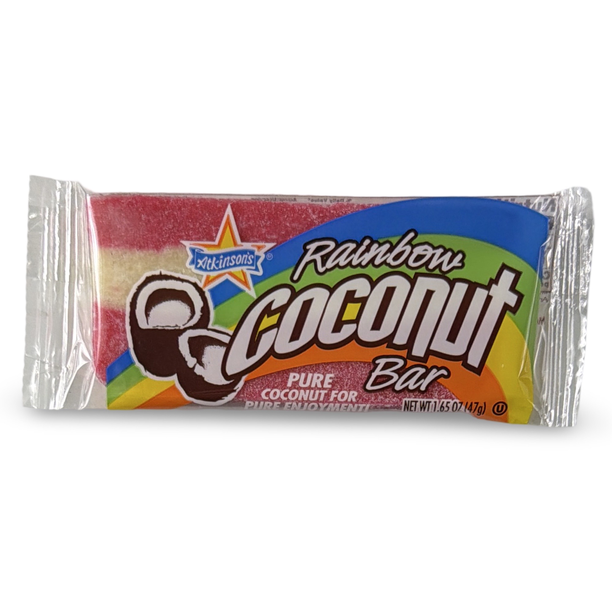 Nostalgic Candy Rainbow Chewy Coconut Bars, 1.65 Oz, Pack of 6 7