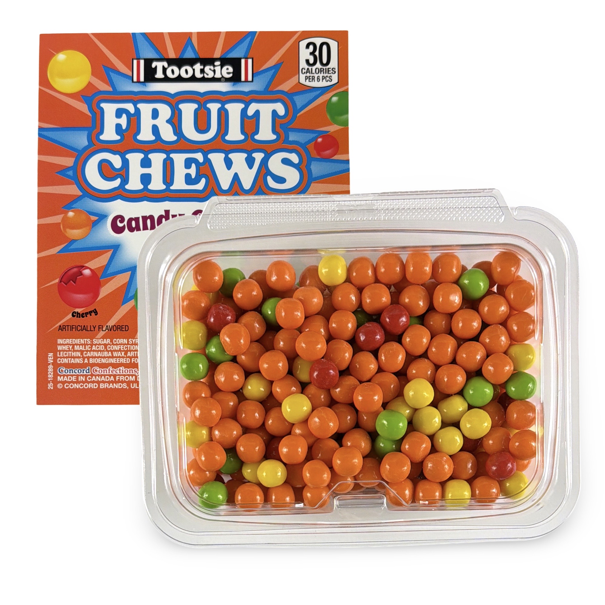 Assorted Tootsie Candy Coated Fruit Chews Including Cherry, Orange, Lime, and Lemon, 1 lb. Tub