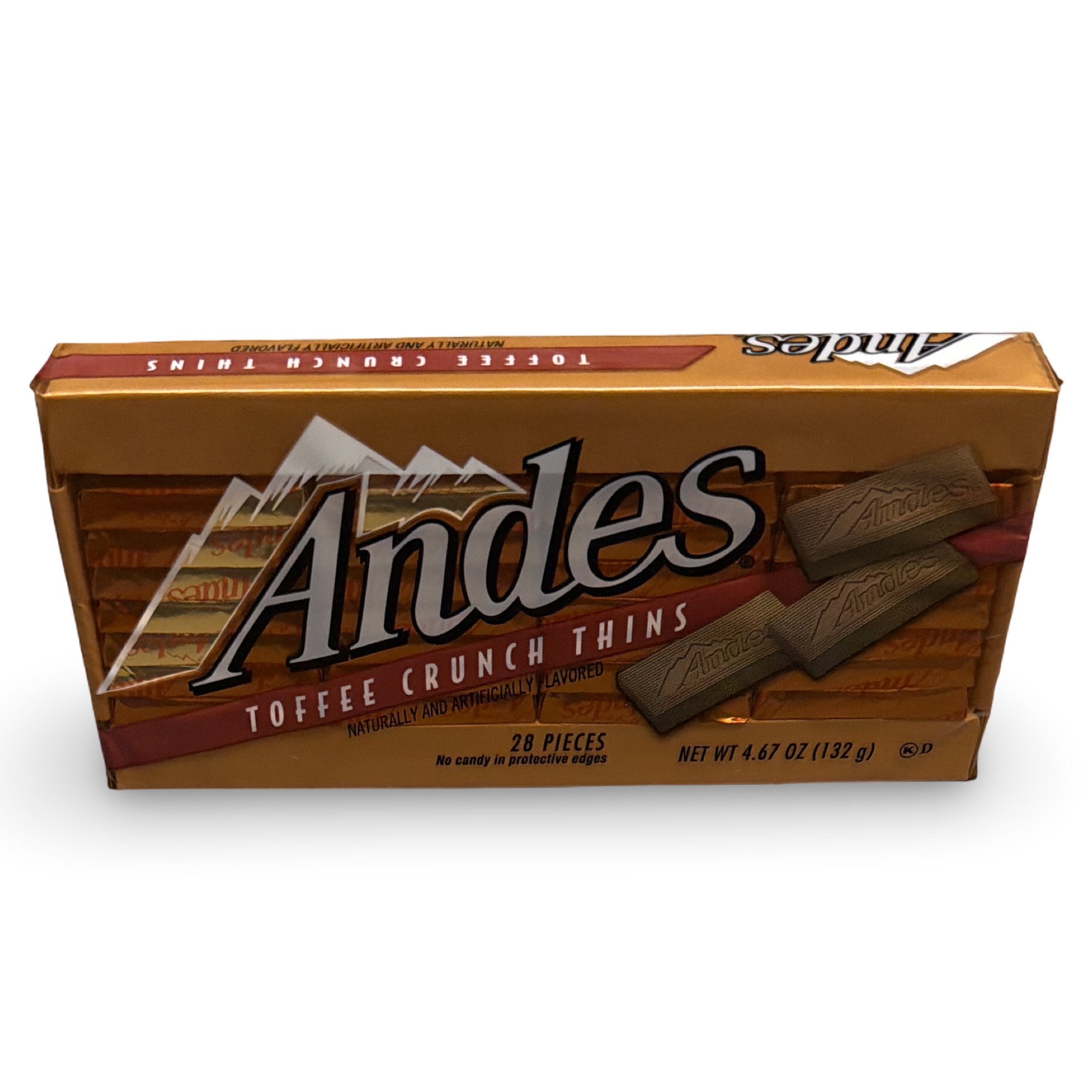 Andes Smooth Mint Chocolates – 28 Piece Boxes, 4 Packs | Toffee Crunch