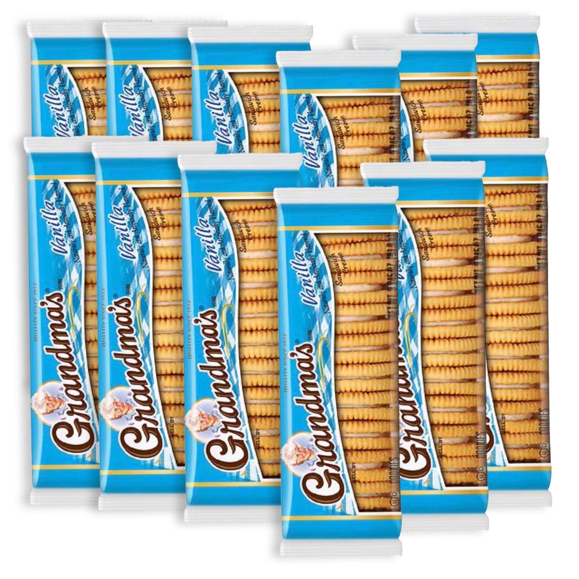 Grandma’s BIg Size Vanilla Sandwich Creme Cookies – 3.03 oz Packs, 12 Count
