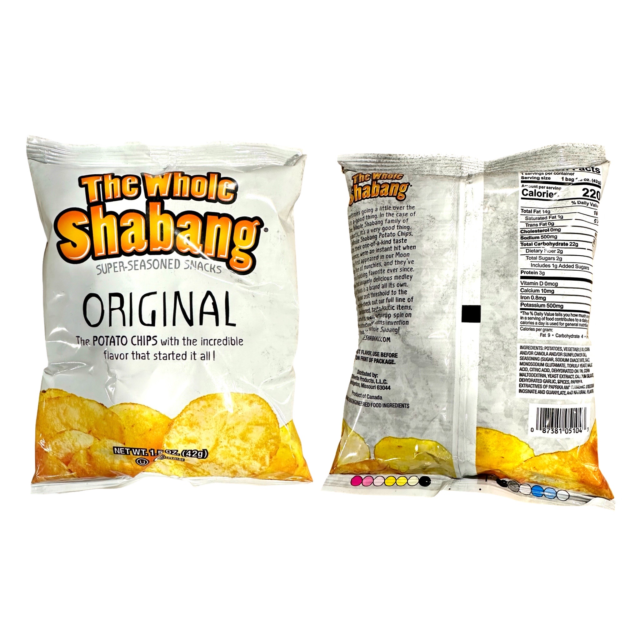 The Whole Shabang Potato Chips by Moon Lodge 1.5 Oz | Original | Pack of 12 2
