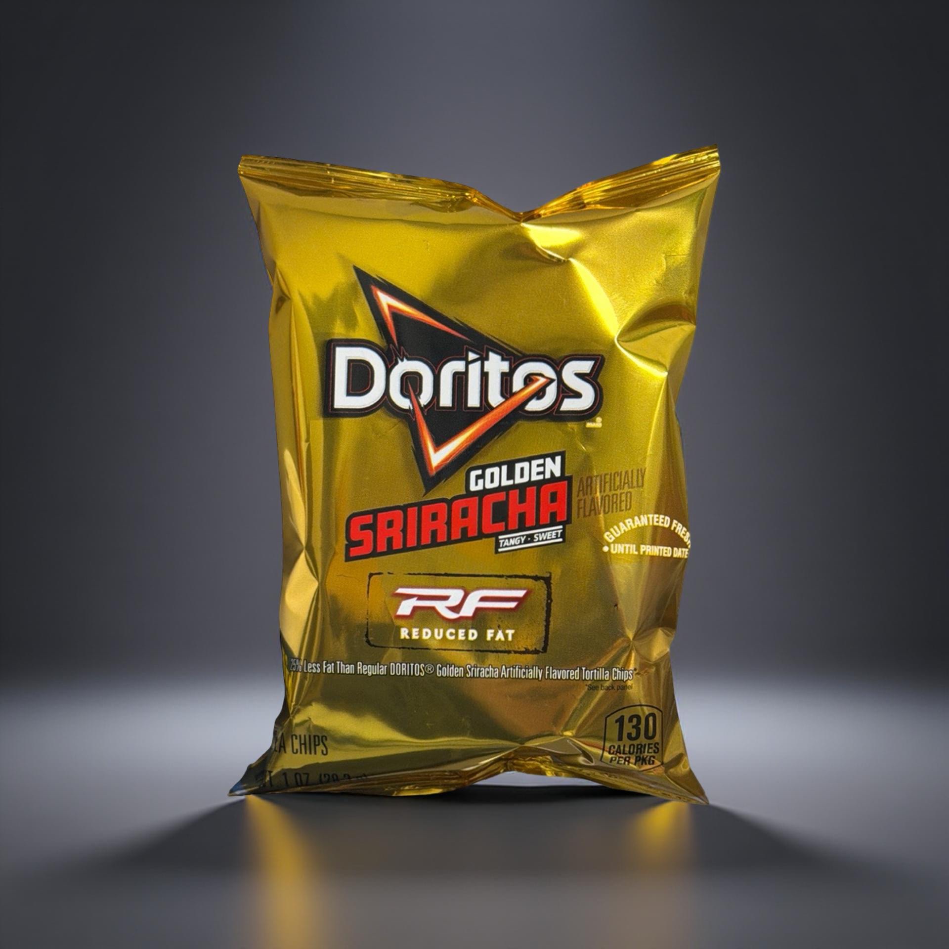 Doritos Golden Sriracha Reduced Fat Tortilla Chips – 1 oz Bags, 16 Count 4