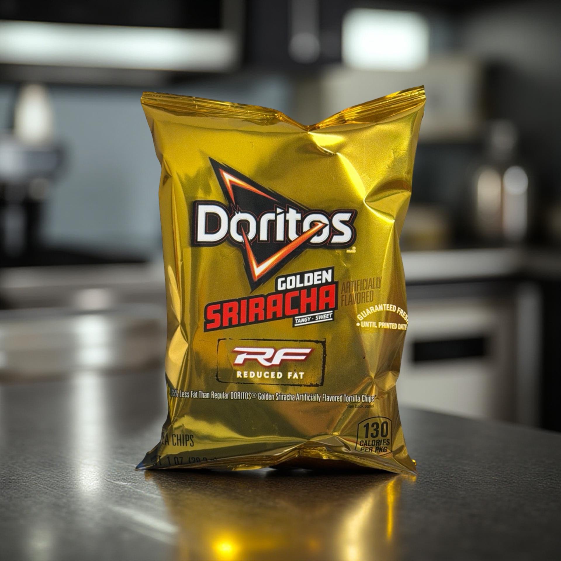 Doritos Golden Sriracha Reduced Fat Tortilla Chips – 1 oz Bags, 16 Count 5