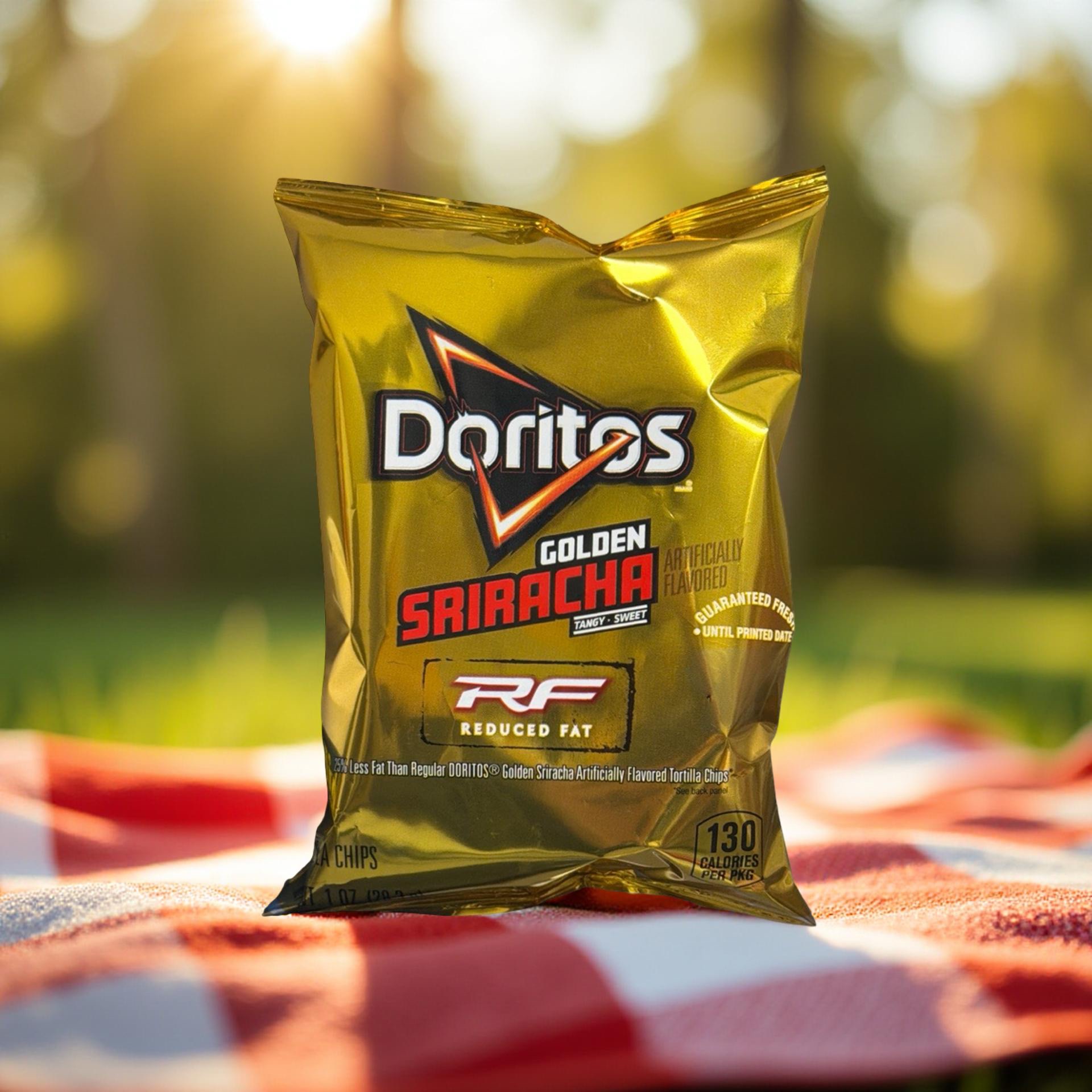 Doritos Golden Sriracha Reduced Fat Tortilla Chips – 1 oz Bags, 16 Count 8