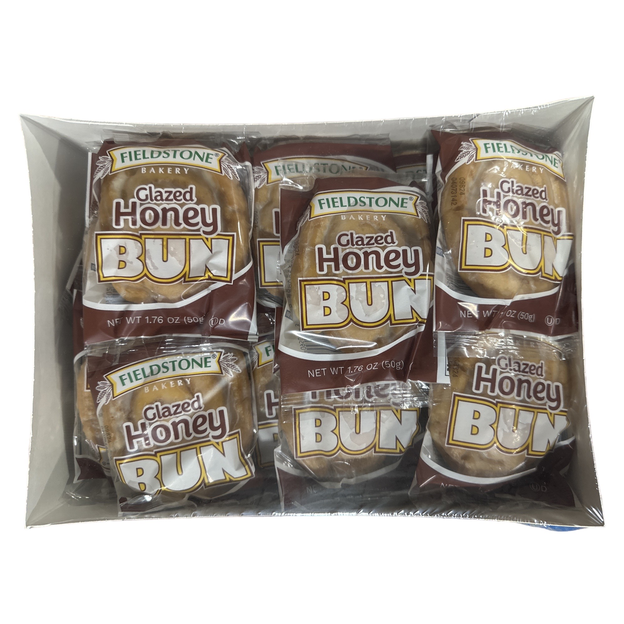 Individually Wrapped Glazed Honey Buns Value Pack | 1.76 Ounce | Bulk Pack of 48
